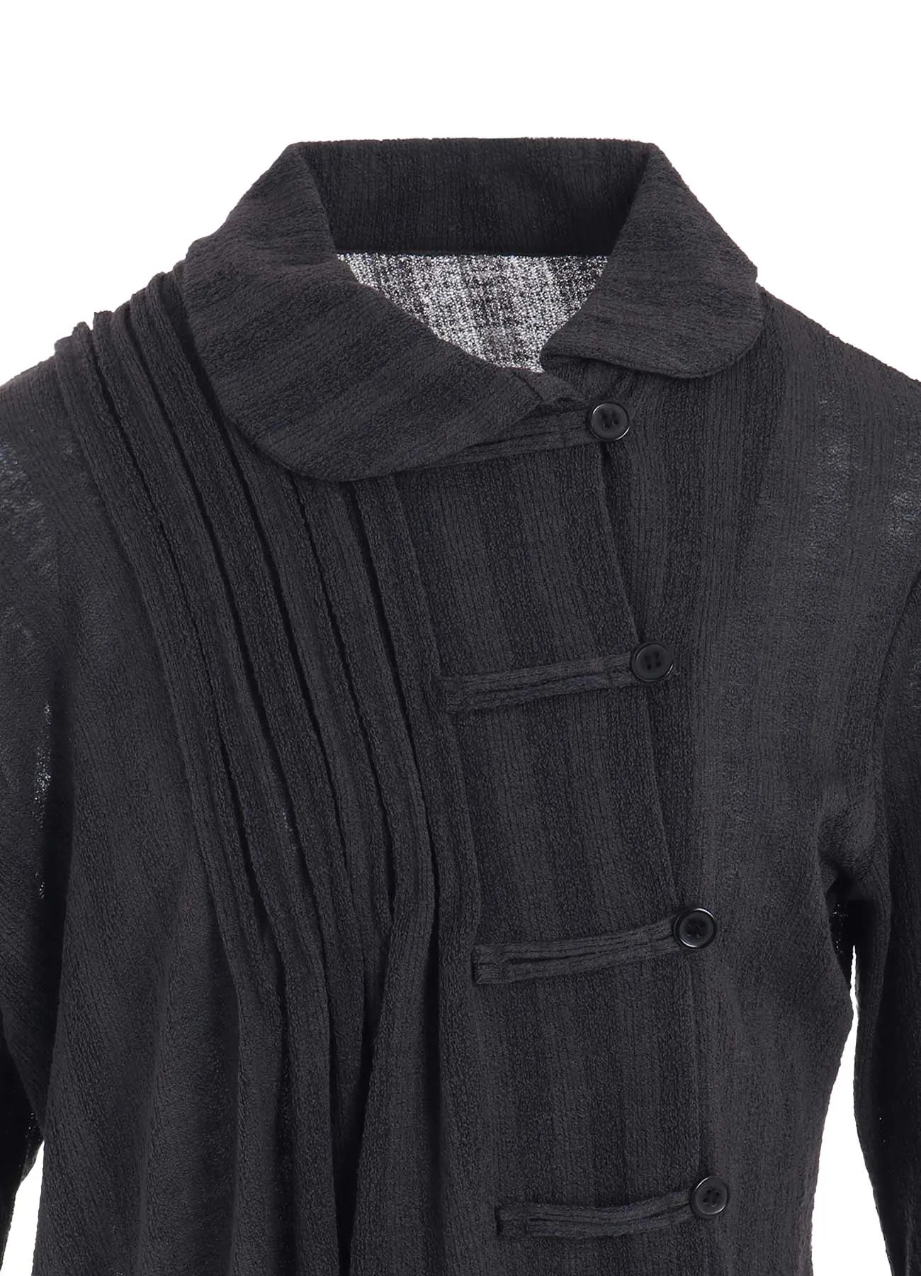 WOOL BREND STRIPE ASYMMETRIC CARDIGAN sold by Yohji Yamamoto product image thumbnail 5