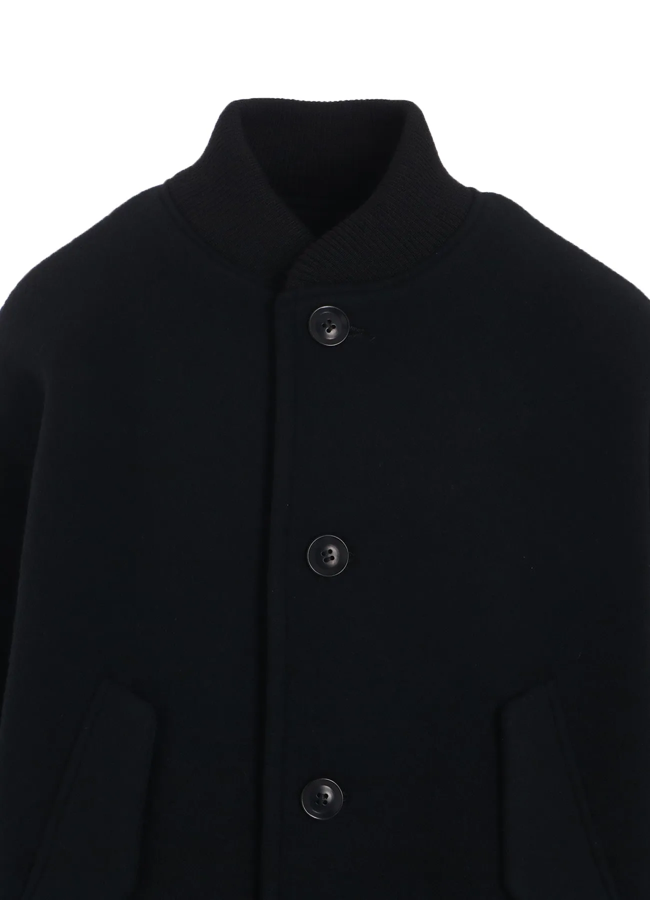 WOOL DOUBLE MOSSER RIBBED LONG COAT sold by Yohji Yamamoto product image thumbnail 5