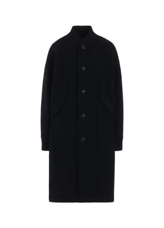 WOOL DOUBLE MOSSER RIBBED LONG COAT sold by Yohji Yamamoto