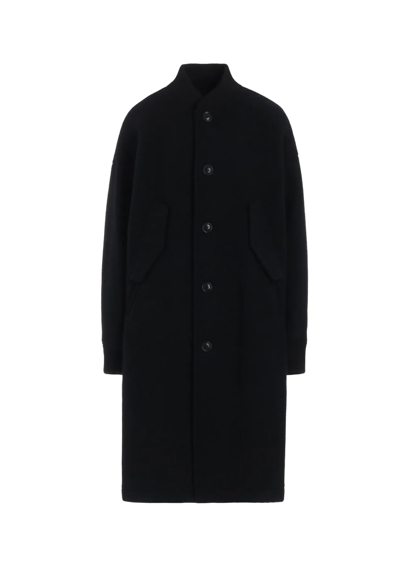 WOOL DOUBLE MOSSER RIBBED LONG COAT sold by Yohji Yamamoto