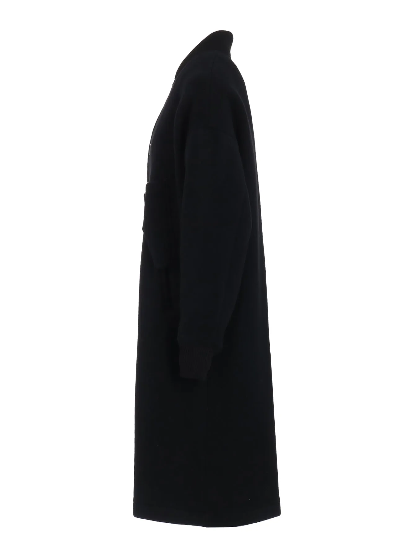 WOOL DOUBLE MOSSER RIBBED LONG COAT sold by Yohji Yamamoto product image thumbnail 3