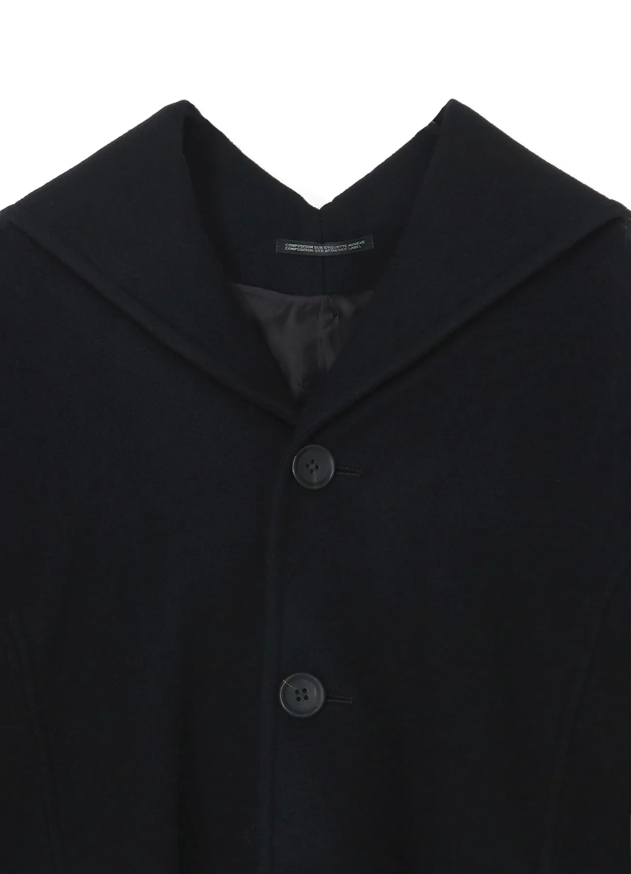 AIRY MOSSER B COLLAR FLARE COAT sold by Yohji Yamamoto product image thumbnail 4