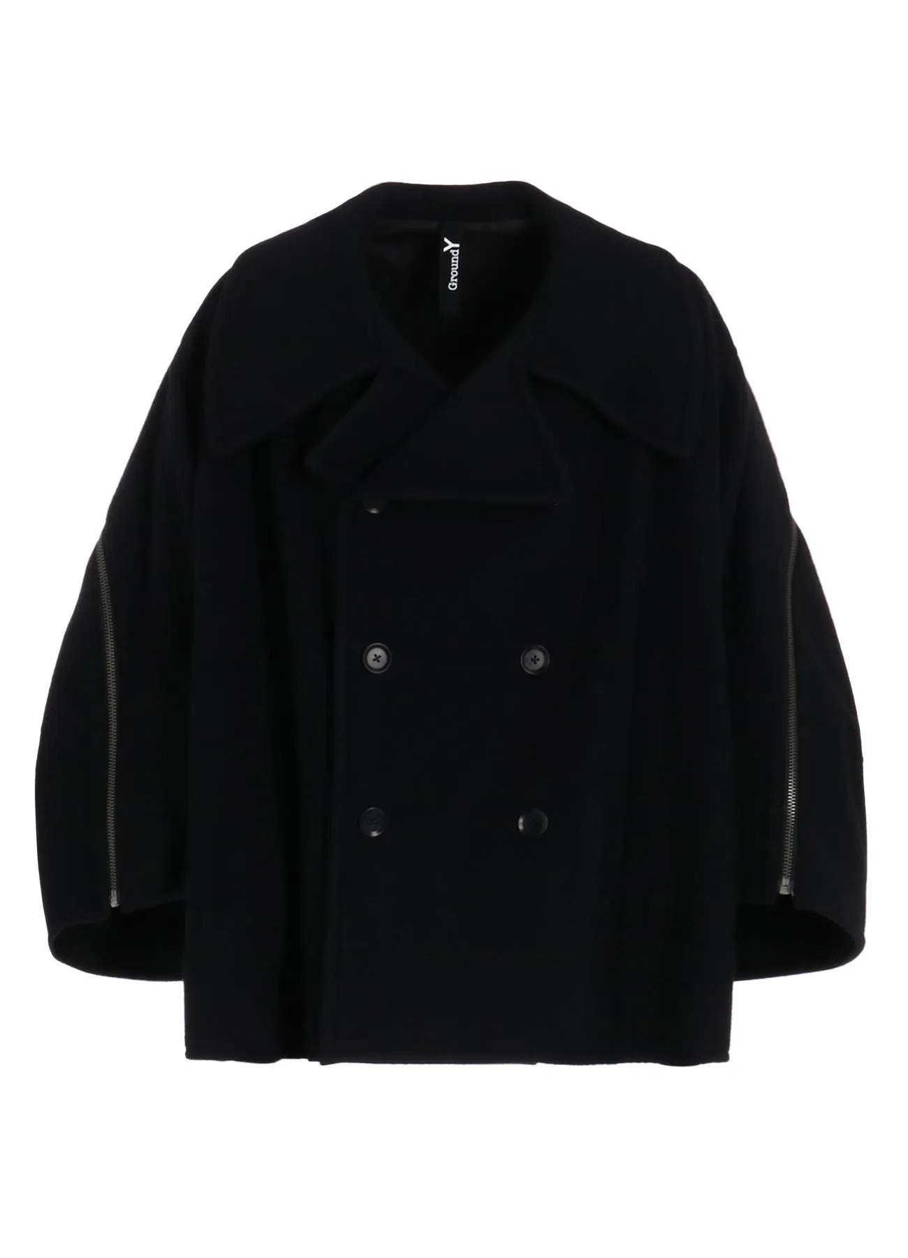 AIRY MOSSER SLEEVE ZIPPER COAT sold by Yohji Yamamoto product image thumbnail 2