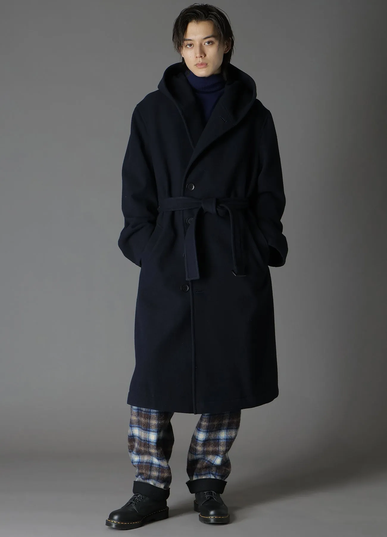 AIRY MOSSER TRUNCATED HOOD COAT sold by Yohji Yamamoto product image thumbnail 2