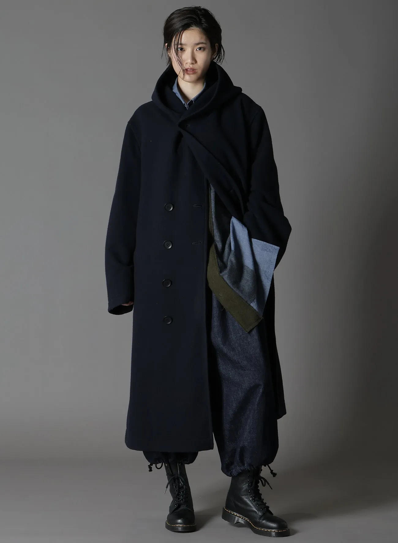 AIRY MOSSER TRUNCATED HOOD COAT sold by Yohji Yamamoto product image thumbnail 4