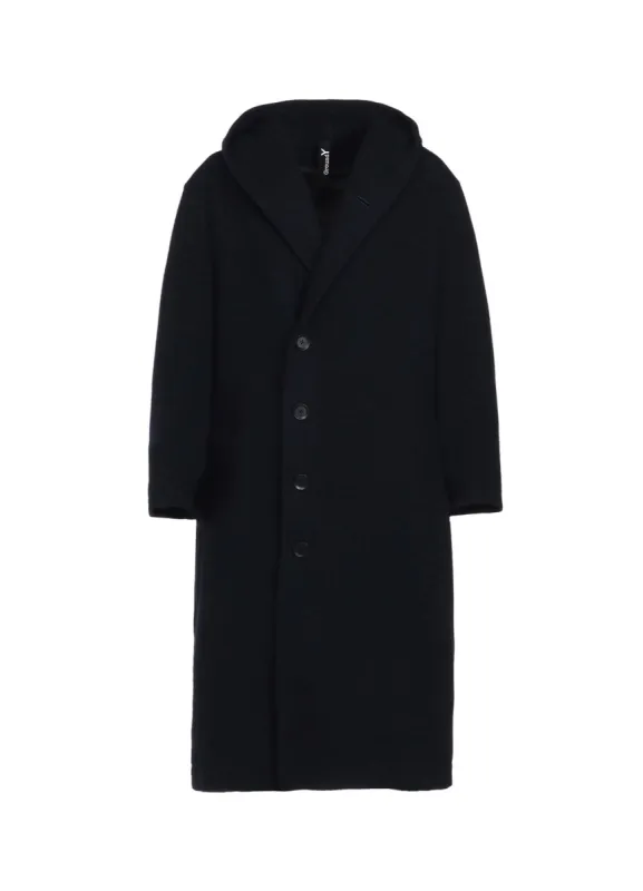 AIRY MOSSER TRUNCATED HOOD COAT sold by Yohji Yamamoto