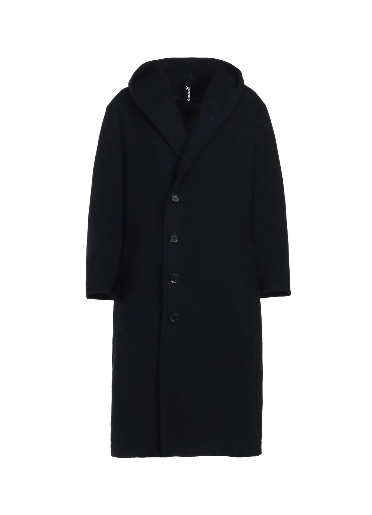 AIRY MOSSER TRUNCATED HOOD COAT sold by Yohji Yamamoto