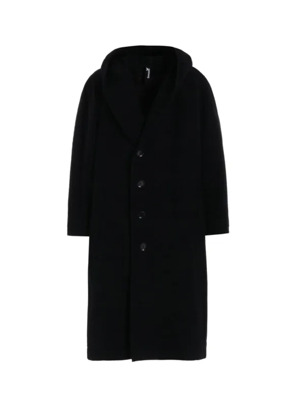 AIRY MOSSER TRUNCATED HOOD COAT sold by Yohji Yamamoto