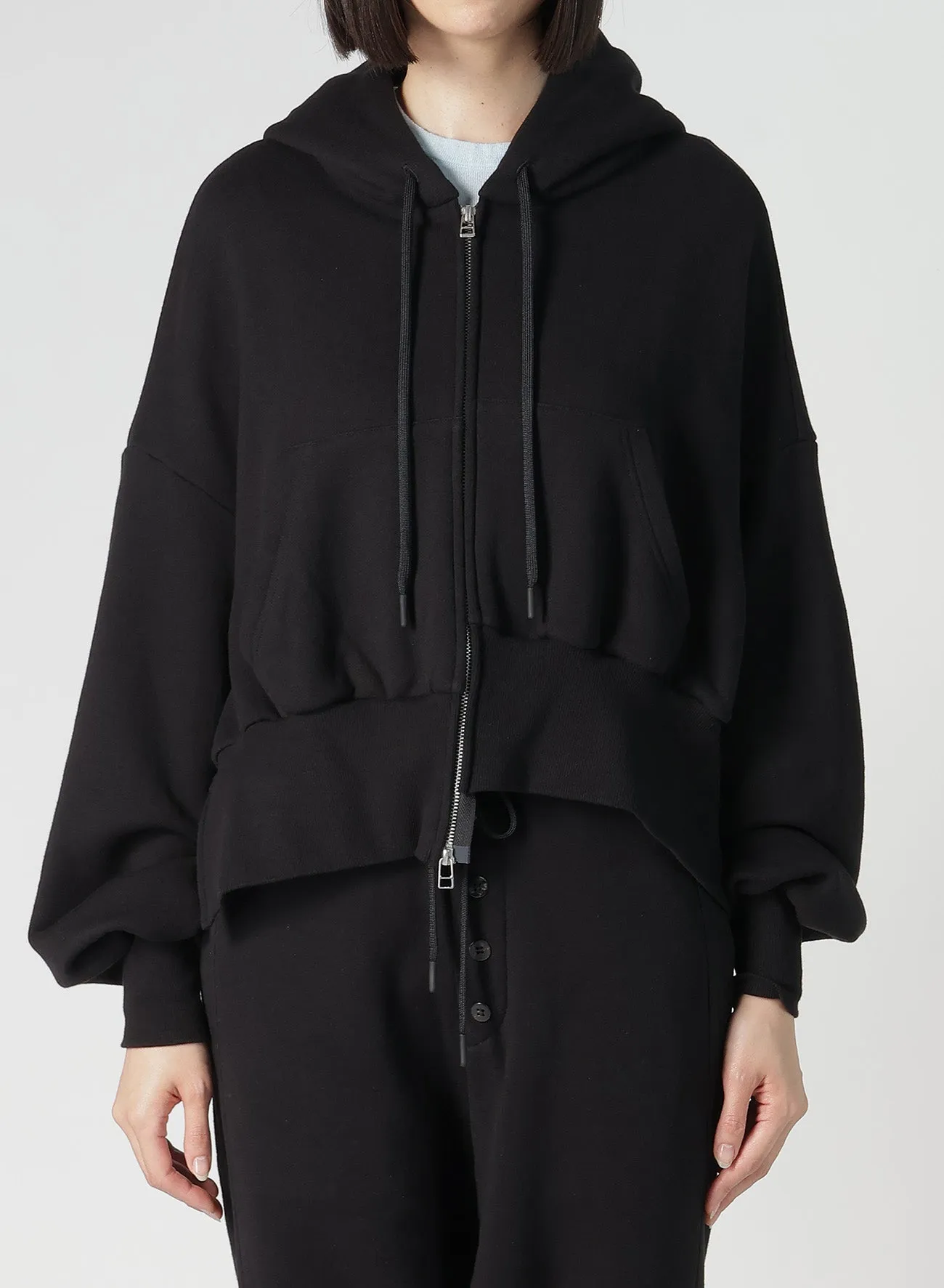 LIY/C FRENCH TERRY R-UNBALANCED HOODY sold by Yohji Yamamoto product image thumbnail 2