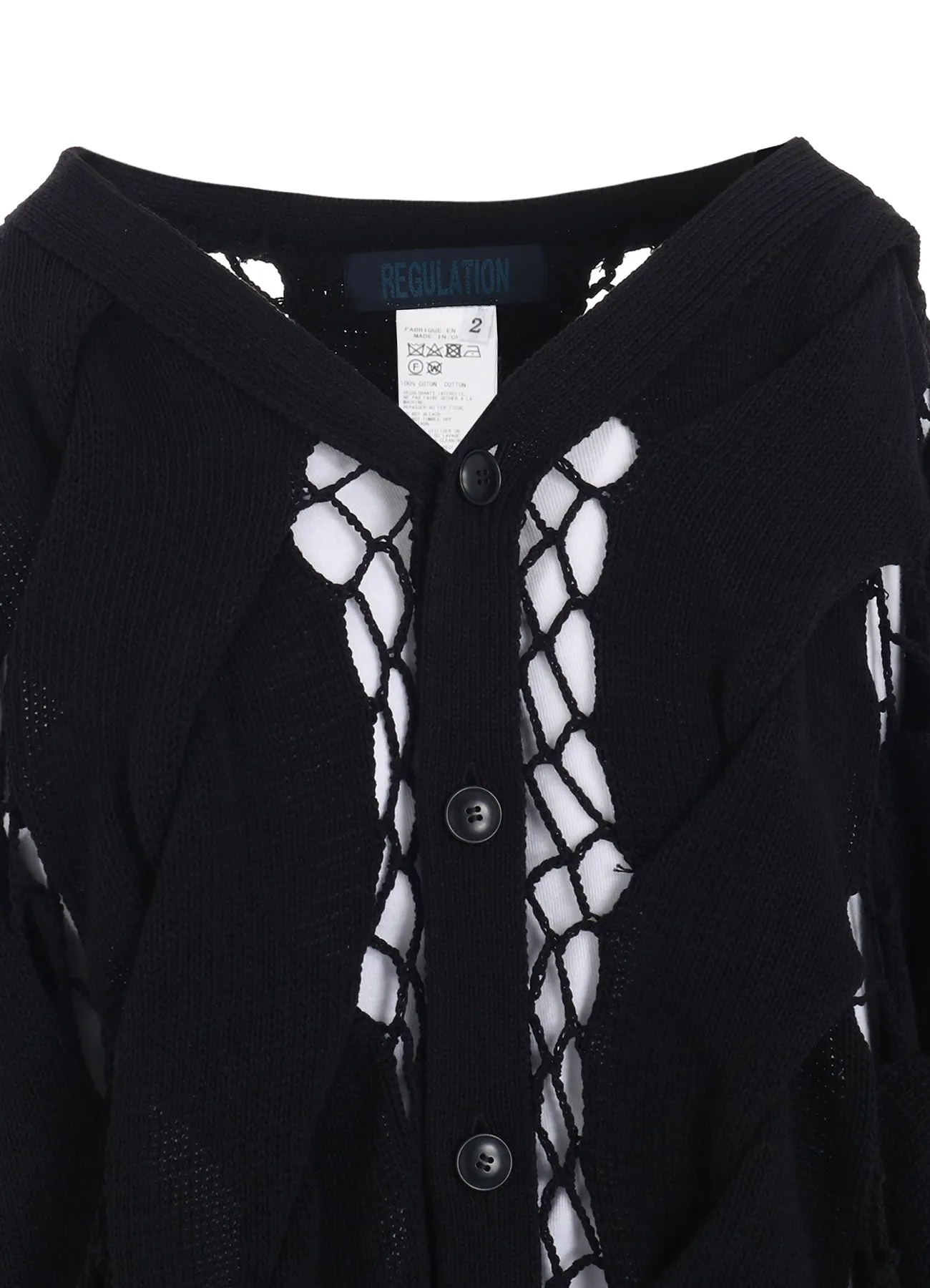 LUPINUS KEY R-CHAIN STITCH 5G CARDIGAN sold by Yohji Yamamoto product image thumbnail 5