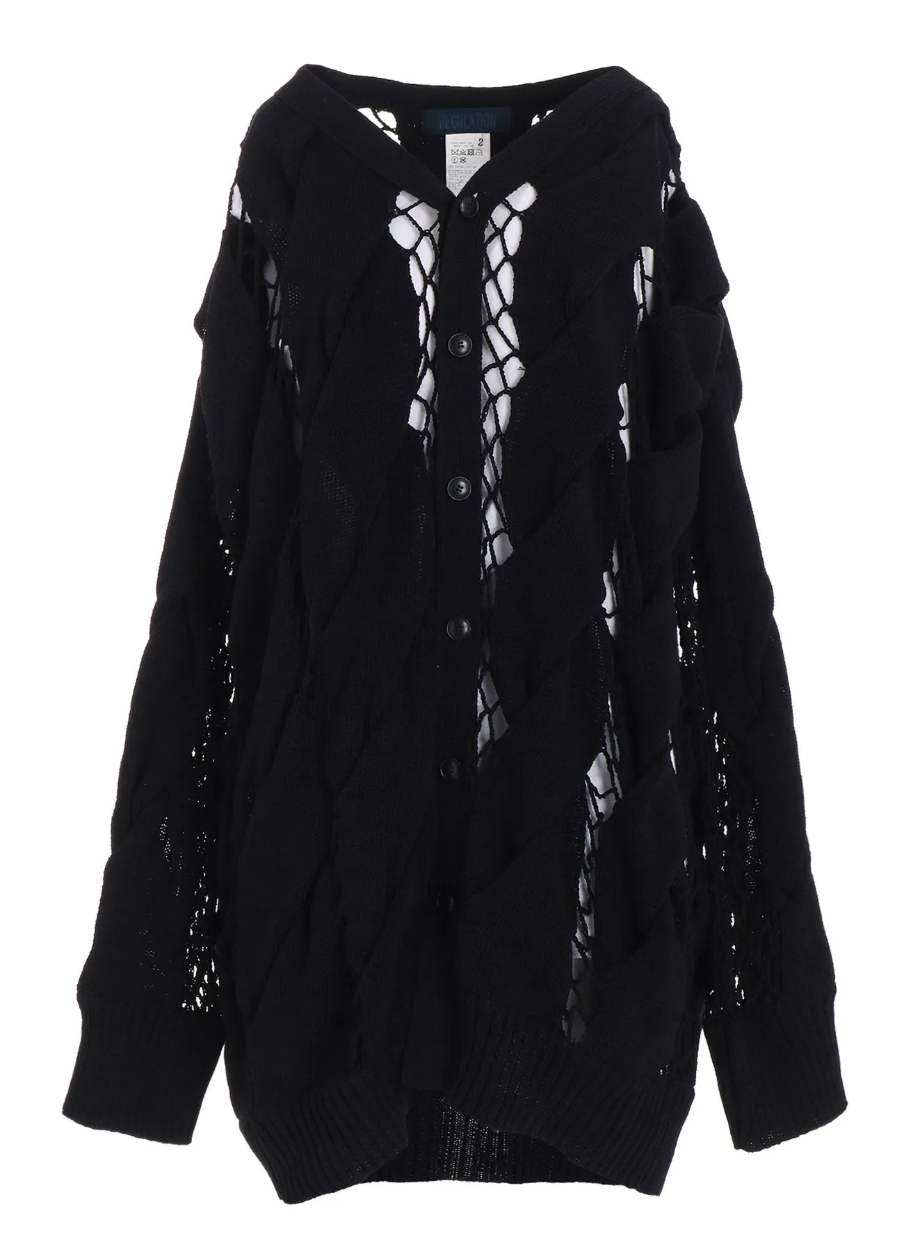 LUPINUS KEY R-CHAIN STITCH 5G CARDIGAN sold by Yohji Yamamoto product image thumbnail 2