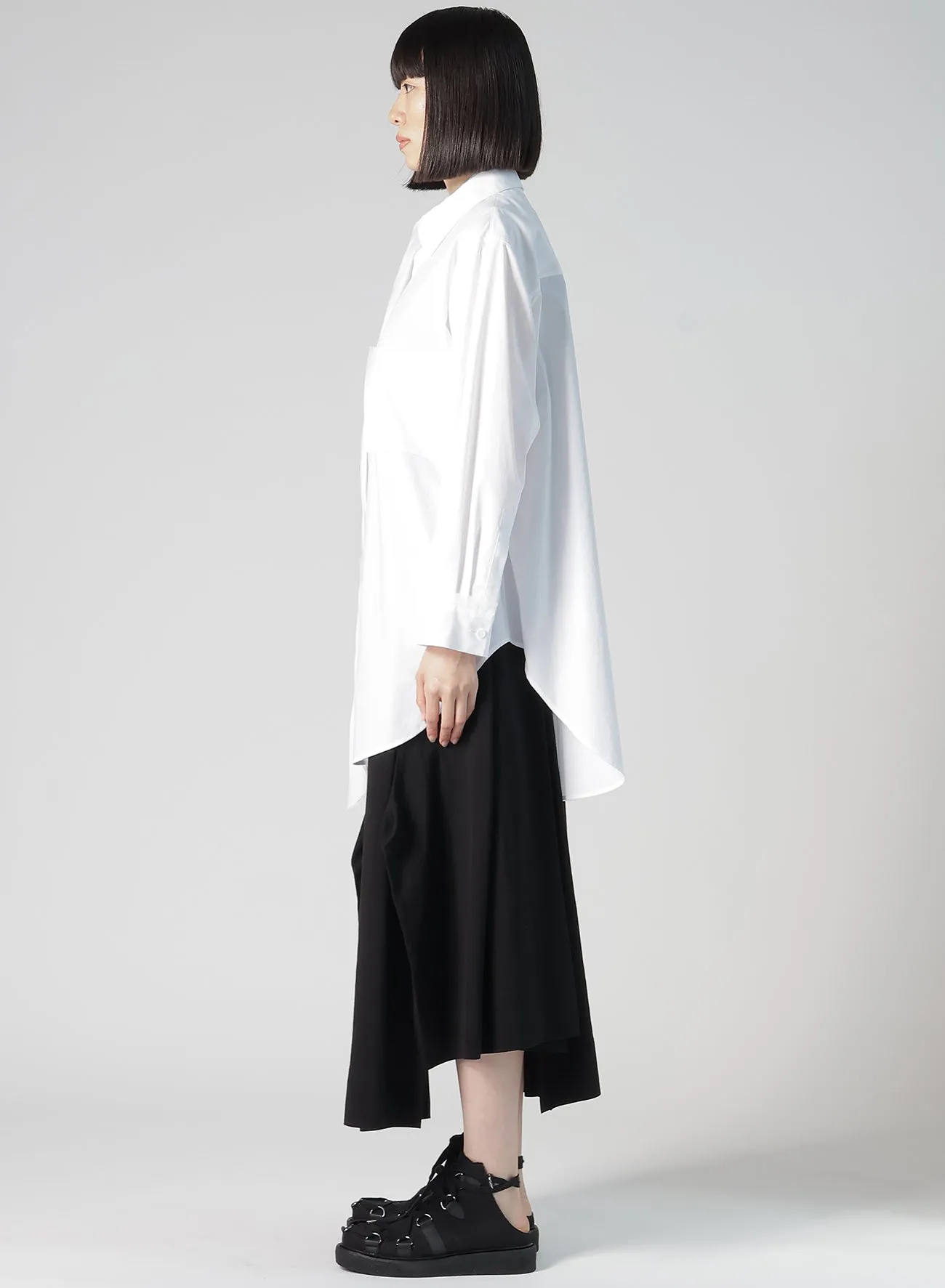 BROAD R-CUTTING TIE BLOUSE sold by Yohji Yamamoto product image thumbnail 4