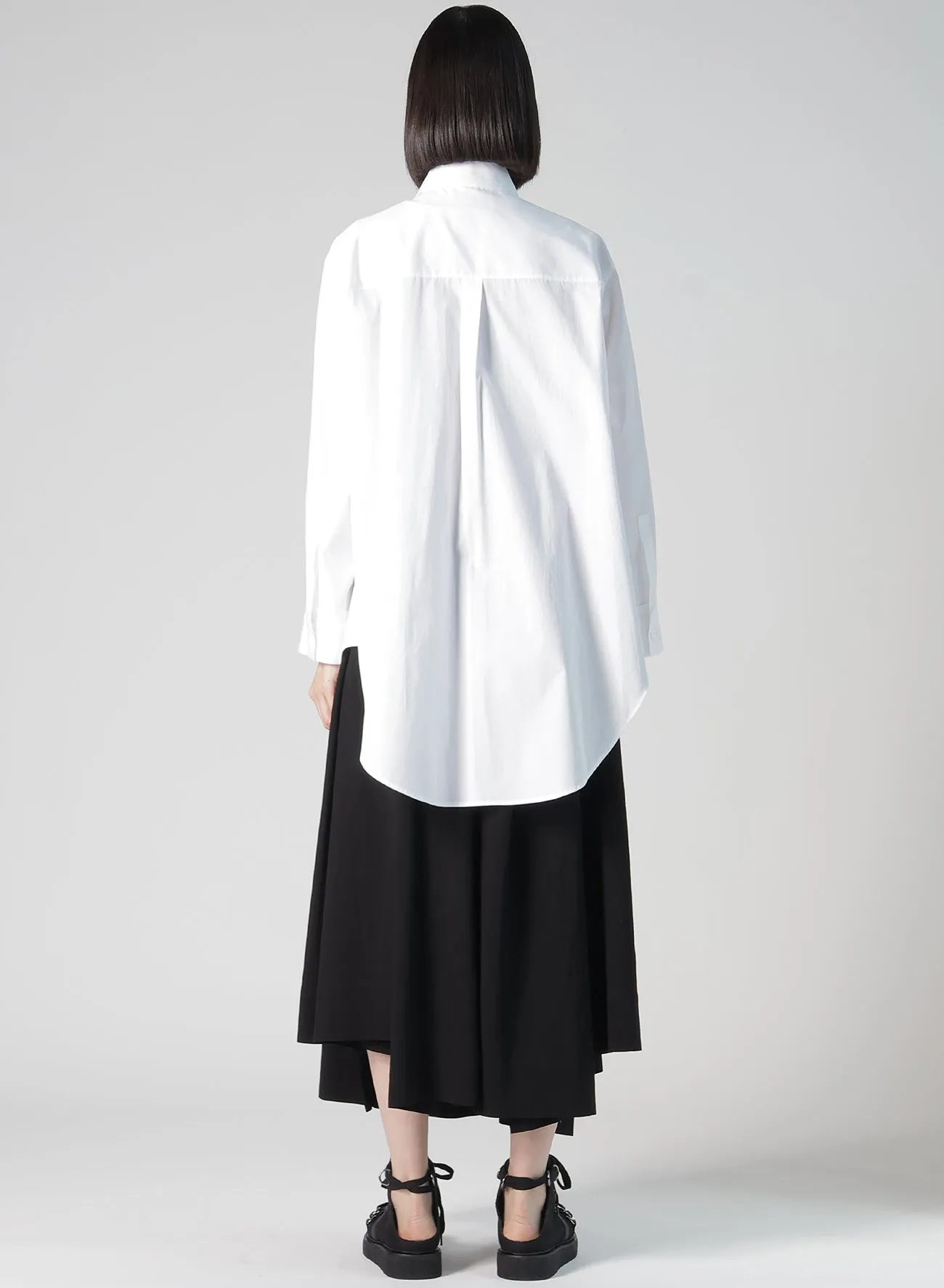 BROAD R-CUTTING TIE BLOUSE sold by Yohji Yamamoto product image thumbnail 5