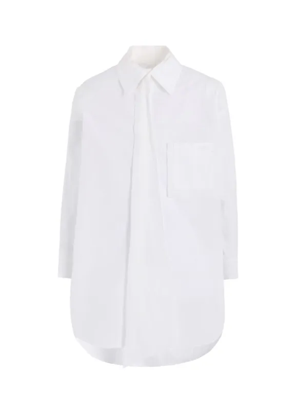 BROAD R-CUTTING TIE BLOUSE made by Yohji Yamamoto