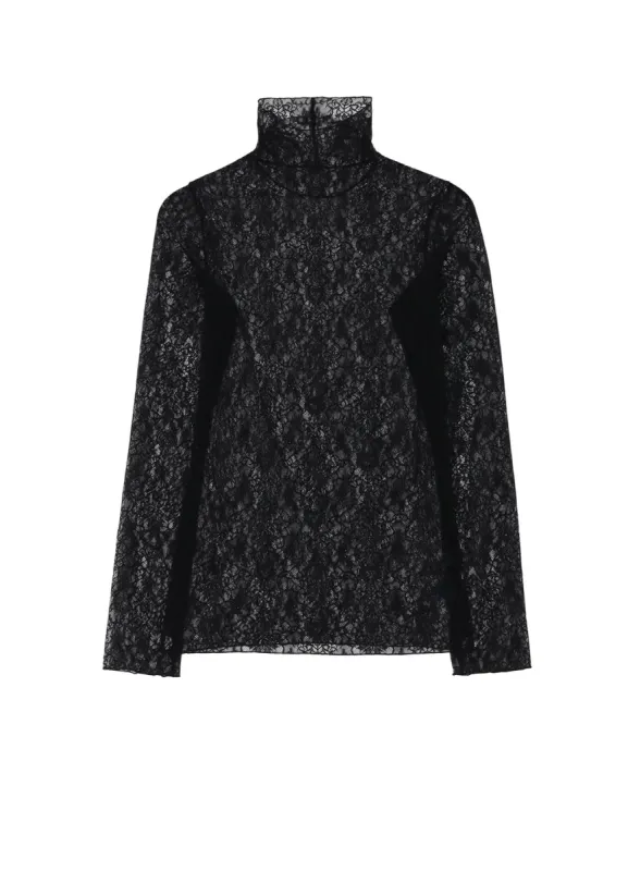 STRETCHED LACE R-TURTLENECK T sold by Yohji Yamamoto