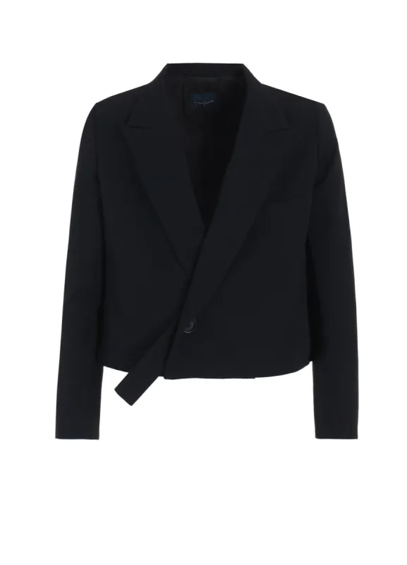 GABARDINE R-SHORT PEAKED JKT sold by Yohji Yamamoto