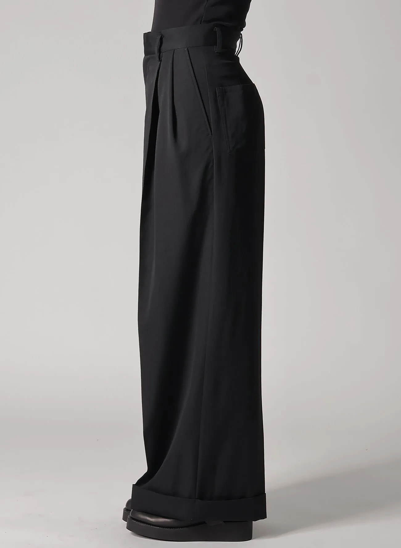 GABARDINE R-55W BAGGY PANTS sold by Yohji Yamamoto product image thumbnail 4