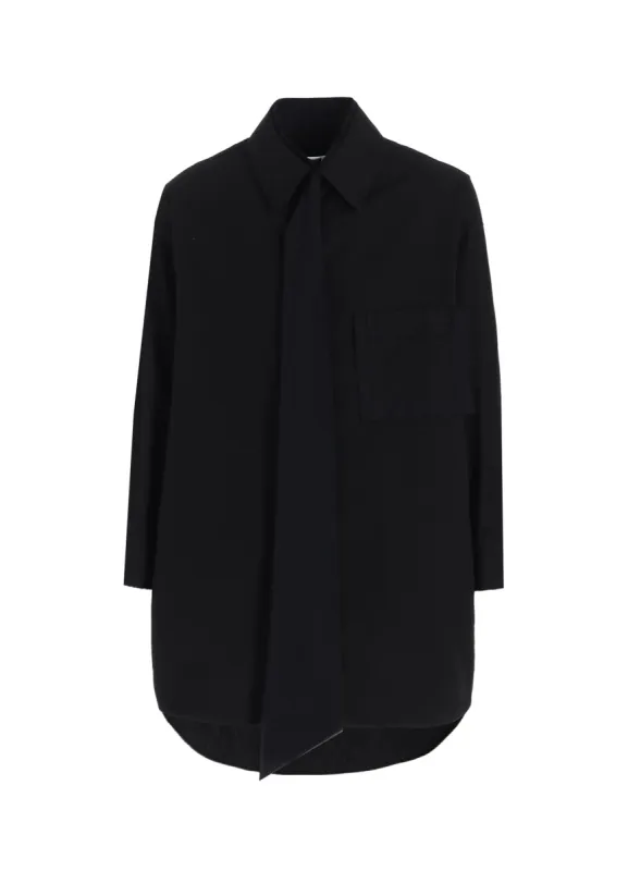 BROAD R-CUTTING TIE BLOUSE made by Yohji Yamamoto