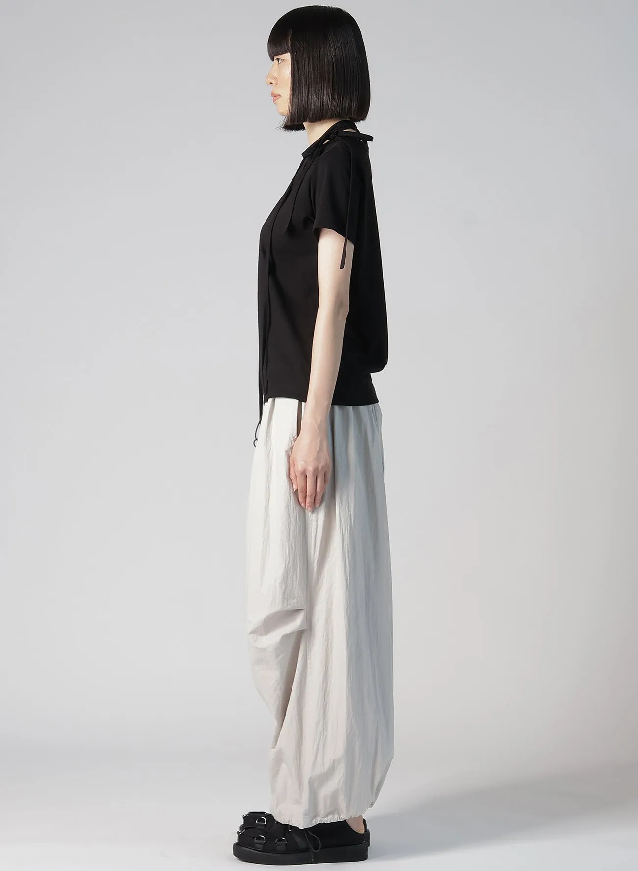 COTTON SINGLE JERSEY R-BINDER SHORT SLV T sold by Yohji Yamamoto product image thumbnail 4