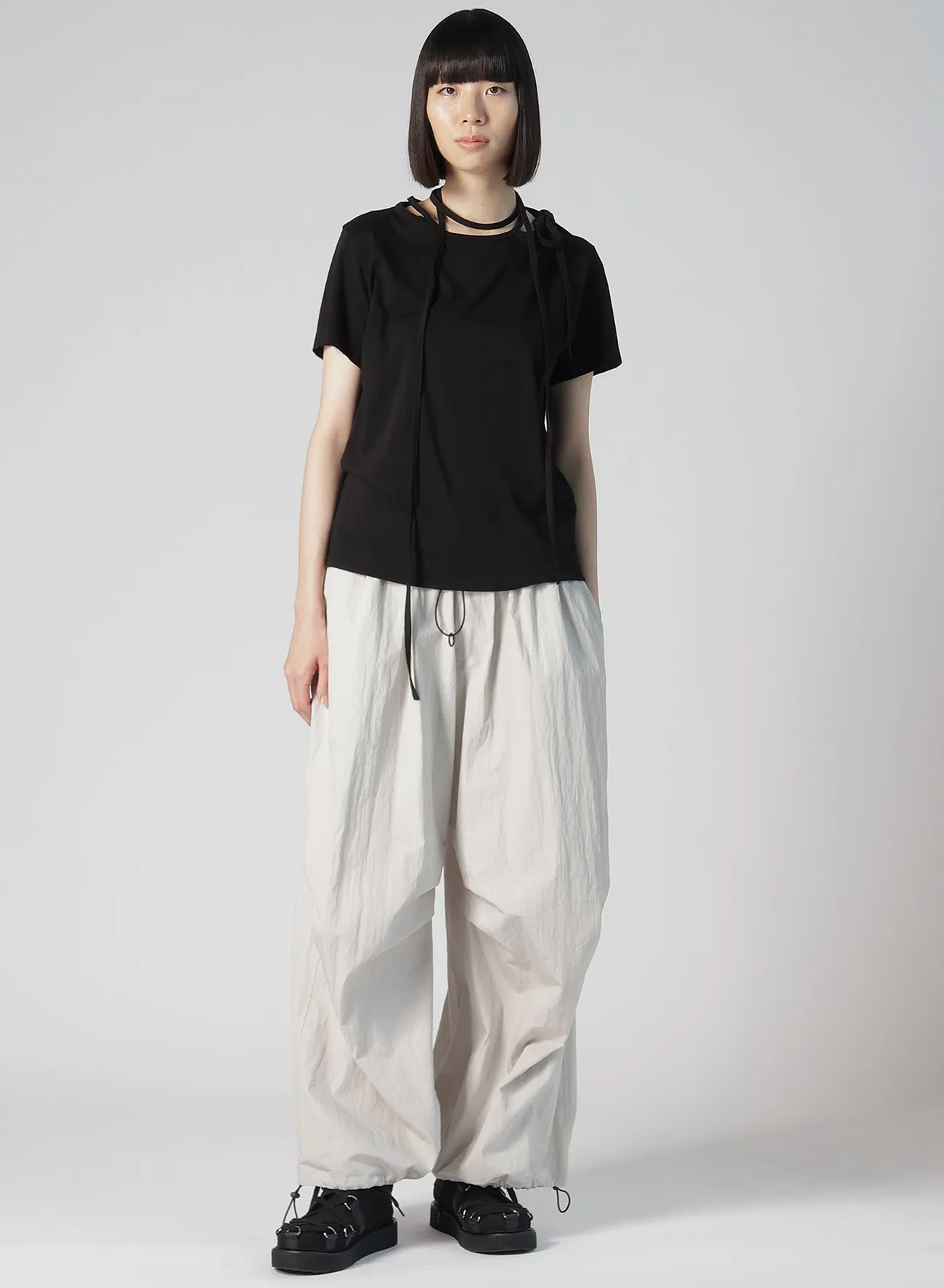 COTTON SINGLE JERSEY R-BINDER SHORT SLV T sold by Yohji Yamamoto product image thumbnail 3