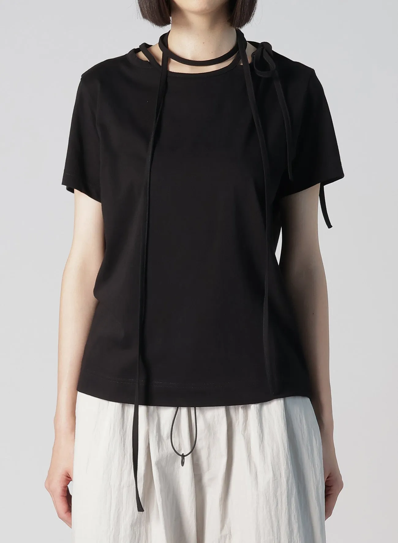 COTTON SINGLE JERSEY R-BINDER SHORT SLV T sold by Yohji Yamamoto product image thumbnail 2