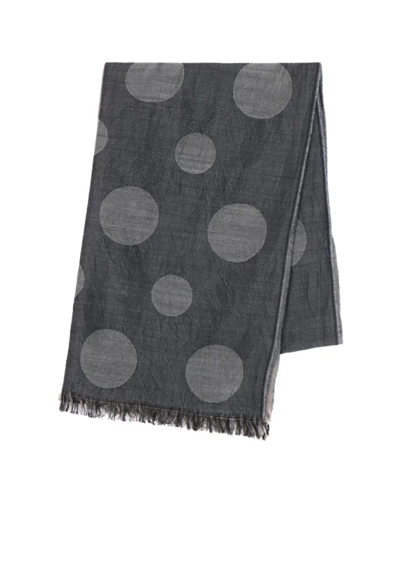JACQUARD PANEL POLKA DOT SCARF sold by Yohji Yamamoto