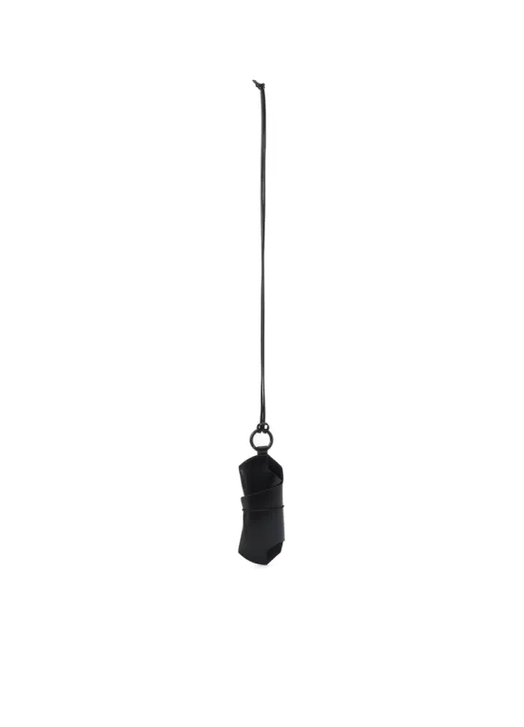 GLOSSY OIL SOFT LEATHER EYEGLASS HOLDER sold by Yohji Yamamoto