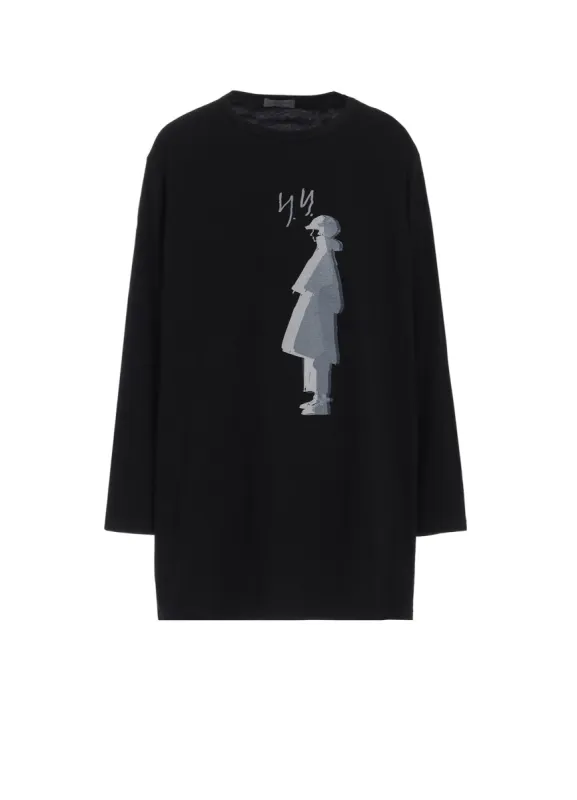 SINGLE JERSEY PRINT LONG SLEEVE B sold by Yohji Yamamoto