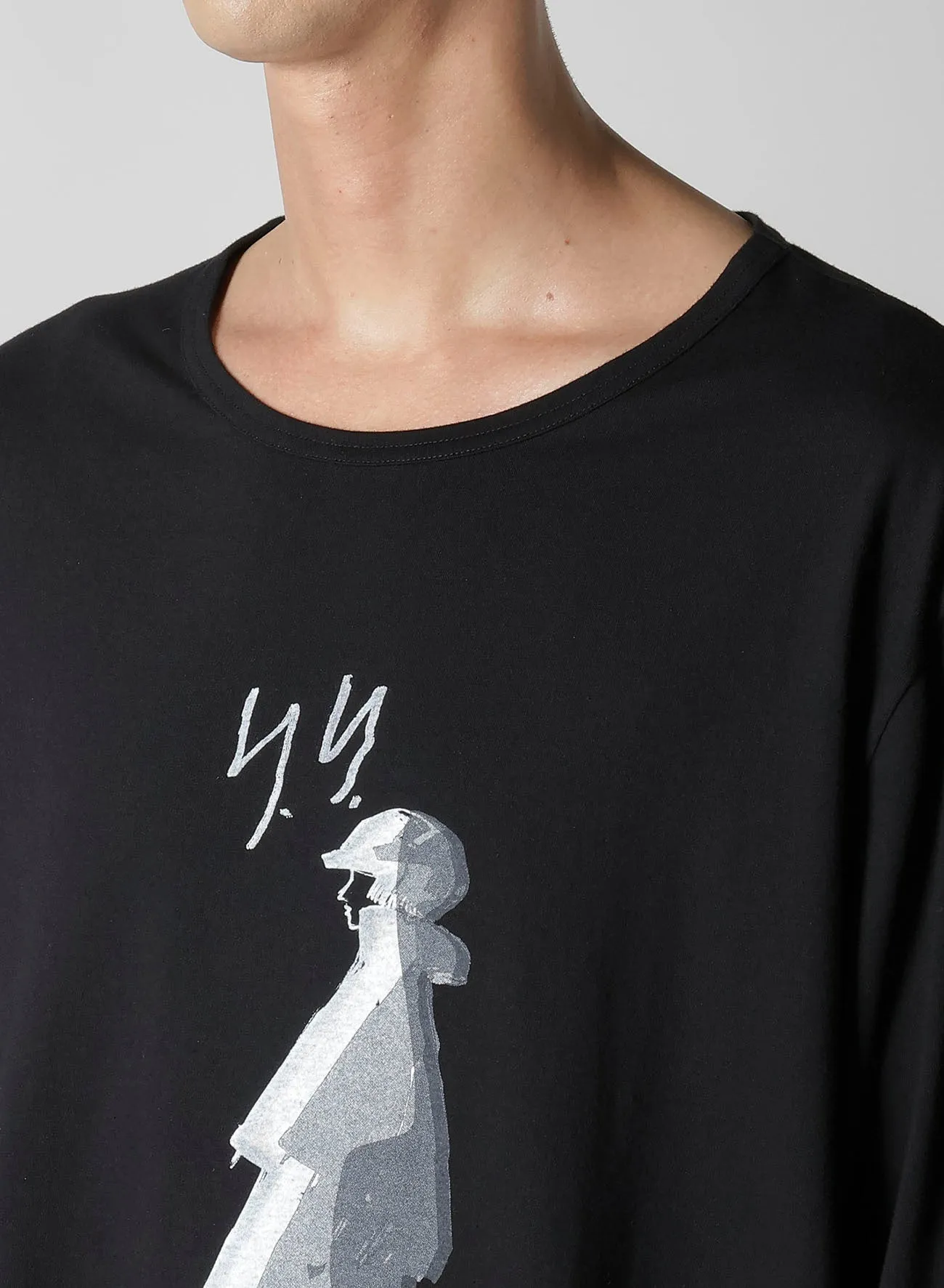 SINGLE JERSEY PRINT LONG SLEEVE B sold by Yohji Yamamoto product image thumbnail 3