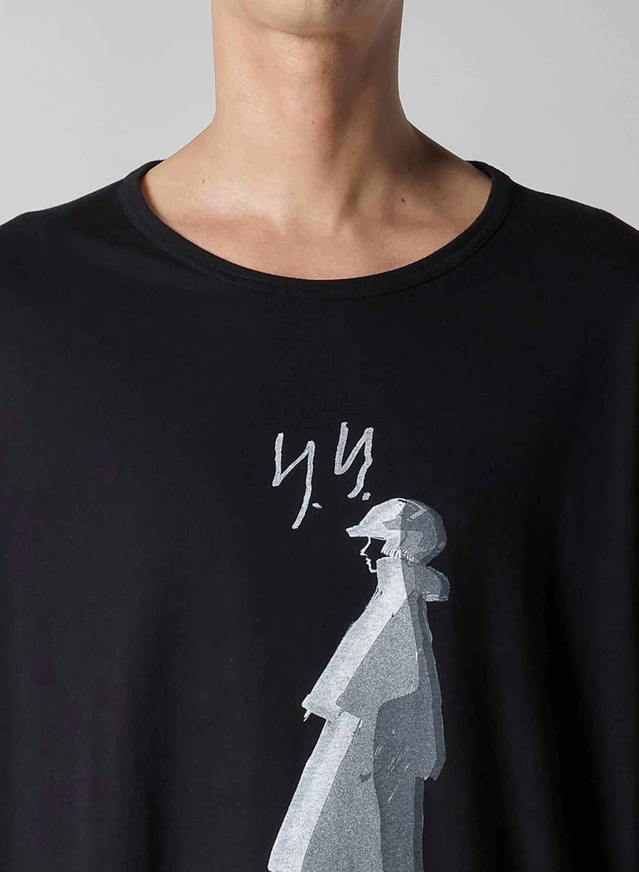 SINGLE JERSEY PRINT LONG SLEEVE B sold by Yohji Yamamoto product image thumbnail 5