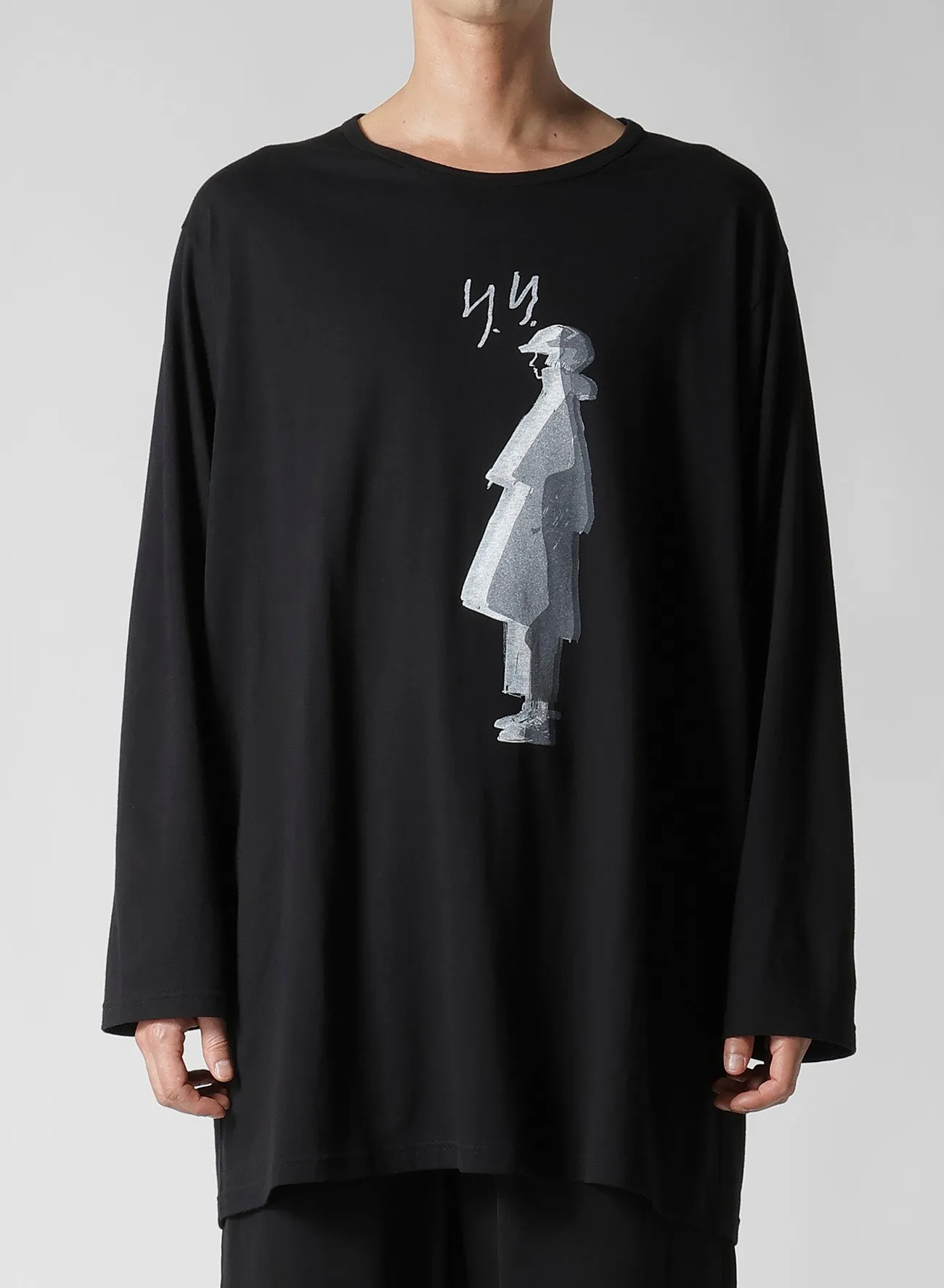 SINGLE JERSEY PRINT LONG SLEEVE B sold by Yohji Yamamoto product image thumbnail 2
