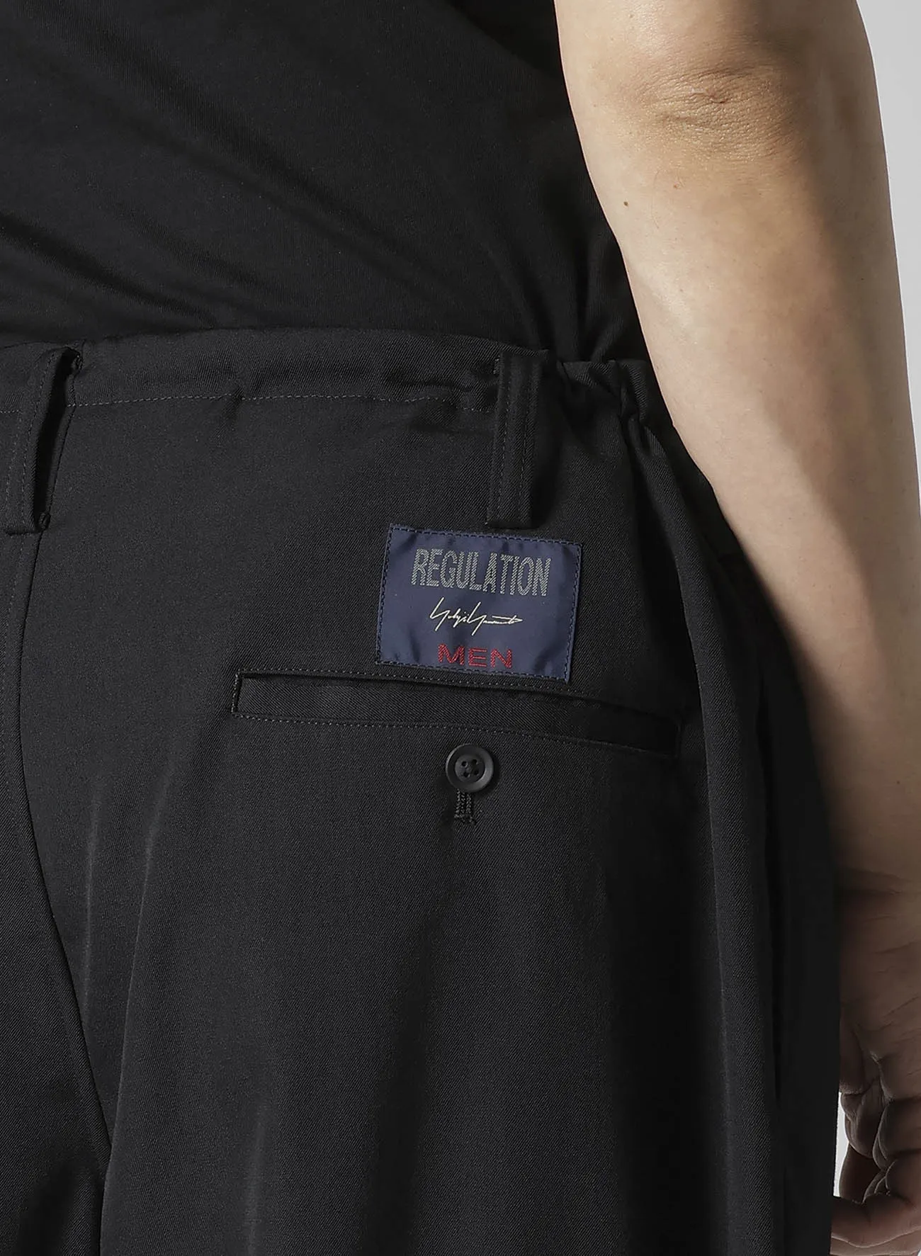 REGULATION GABARDINE CLASSIC DRAWSTRING PANTS sold by Yohji Yamamoto product image thumbnail 5