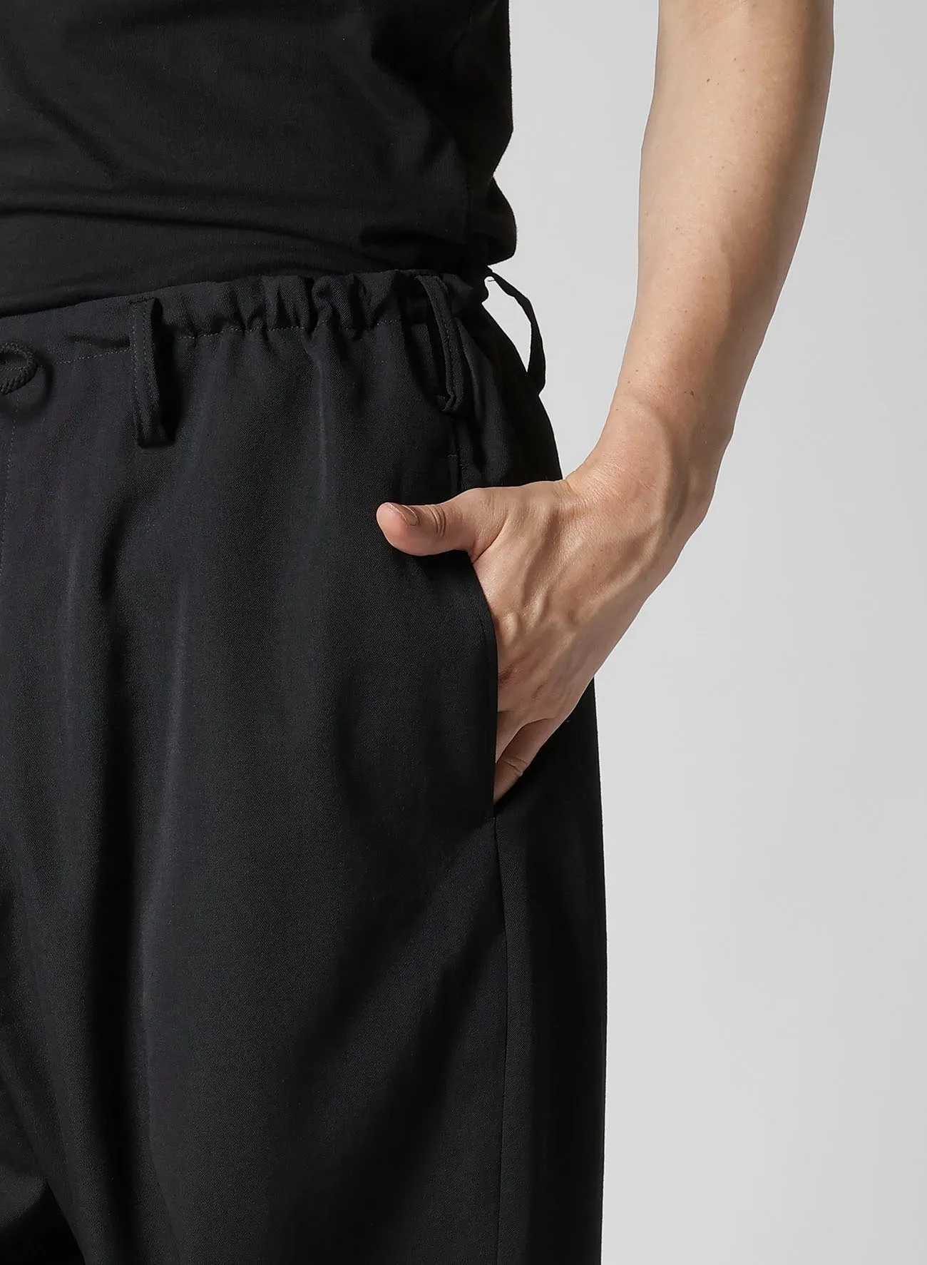 REGULATION GABARDINE CLASSIC DRAWSTRING PANTS sold by Yohji Yamamoto product image thumbnail 3