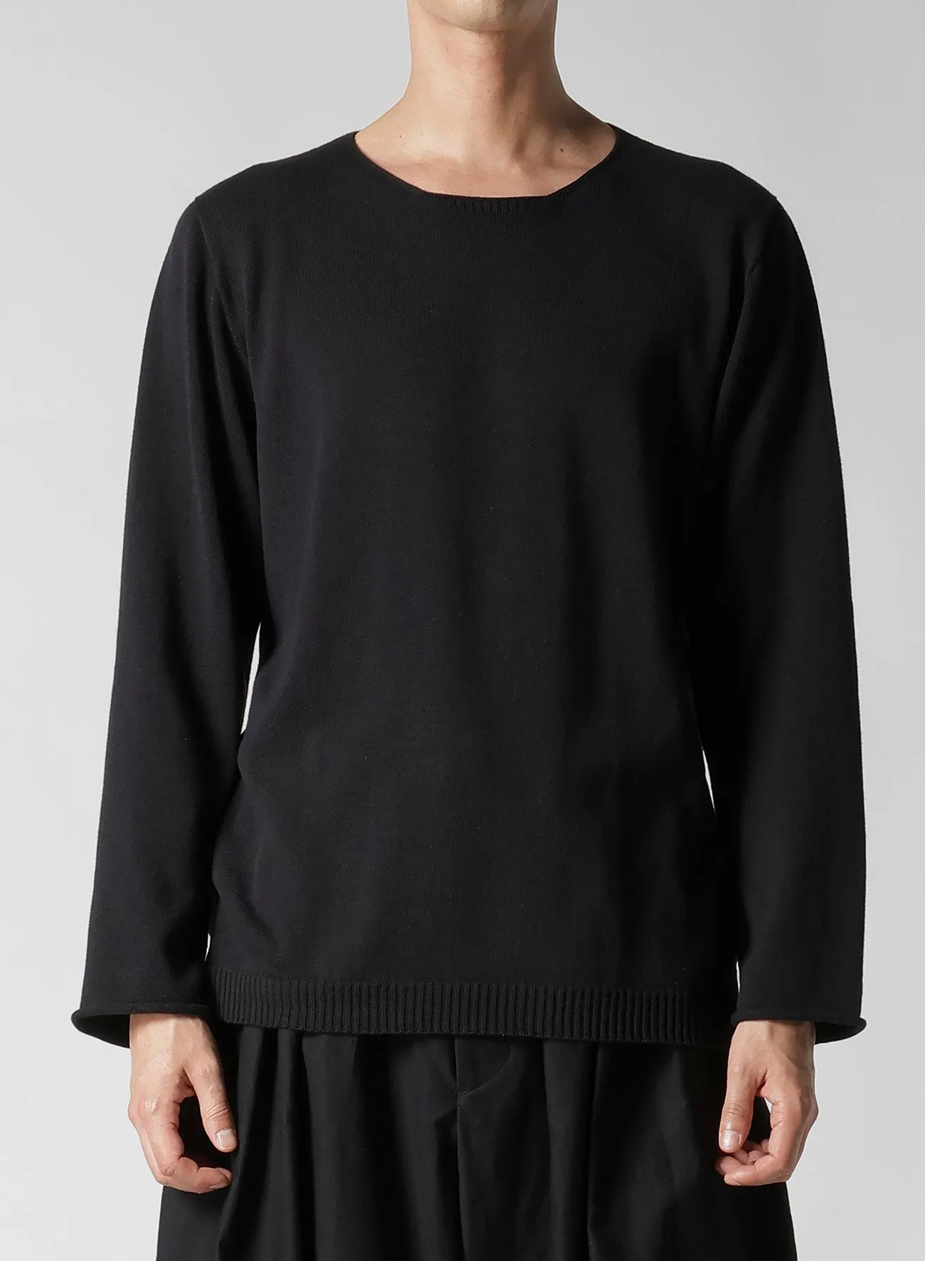 ROUND NECK KNIT WITH EMBROIDERY sold by Yohji Yamamoto product image thumbnail 2