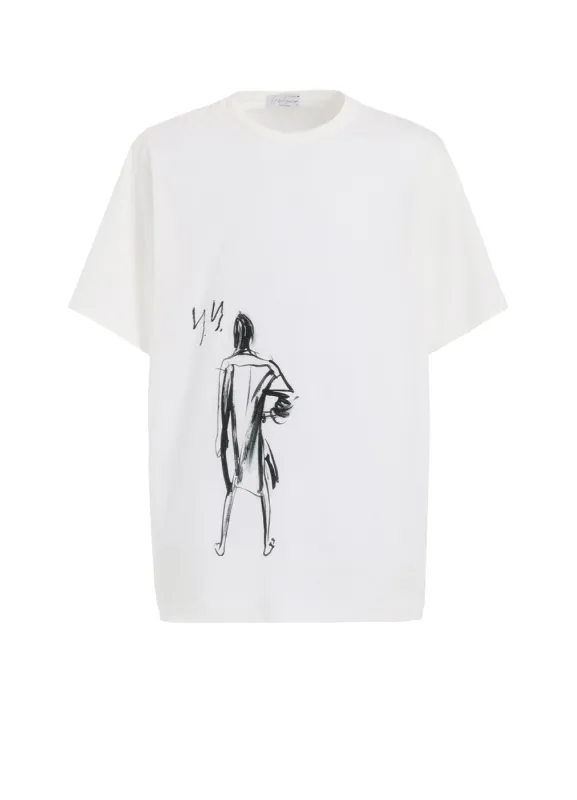 SINGLE JERSEY PRINT HALF SLEEVE A sold by Yohji Yamamoto