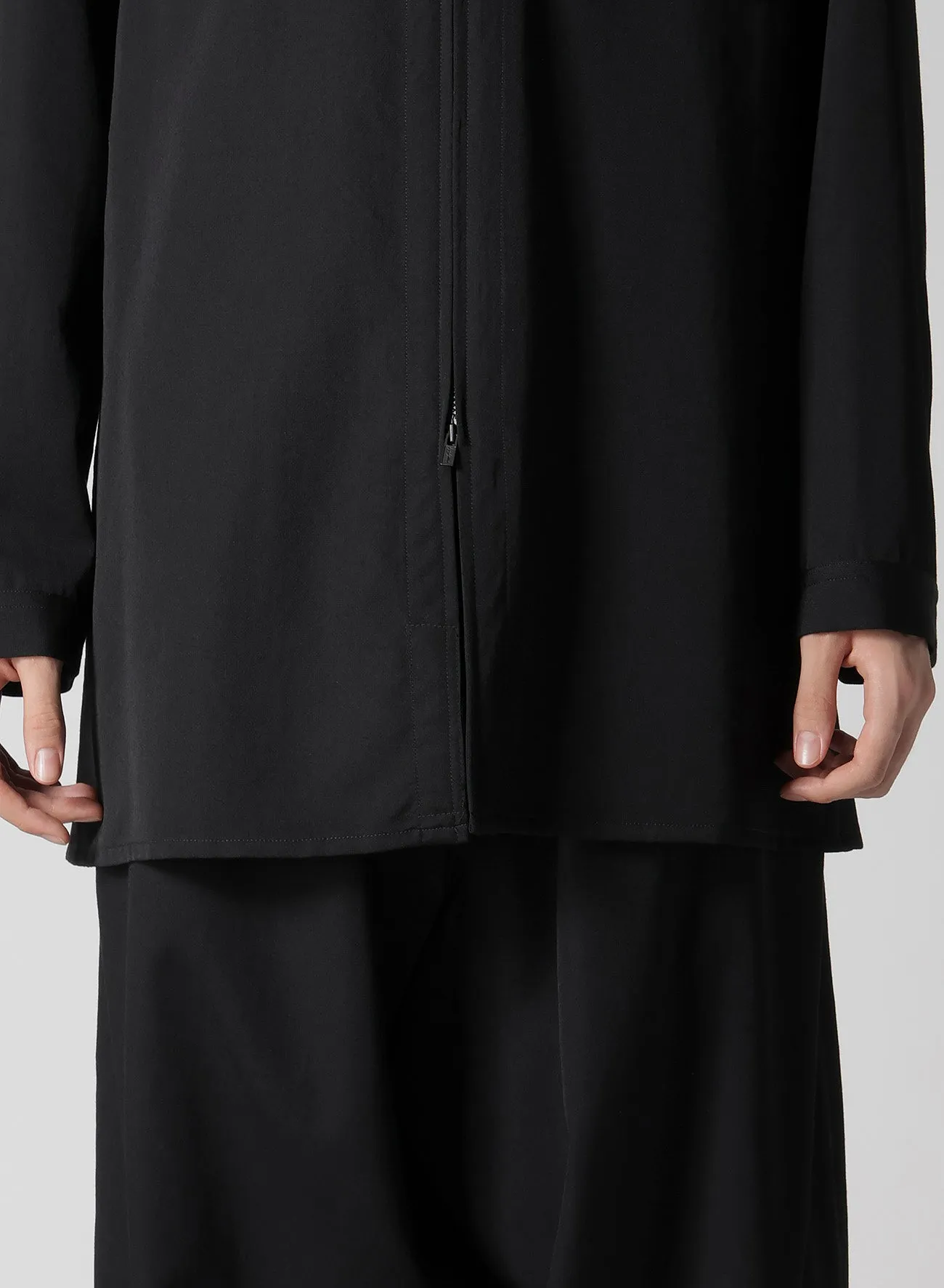 WOOL GABARDINE FRONT ZIP BLOUSE sold by Yohji Yamamoto product image thumbnail 5