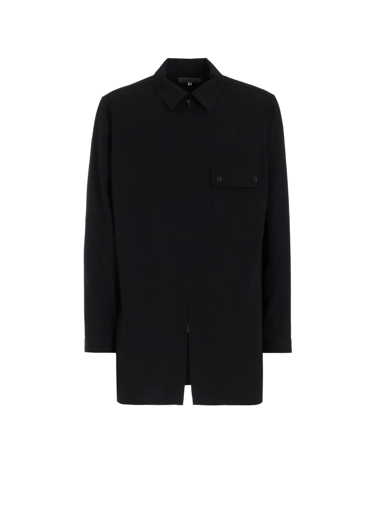 WOOL GABARDINE FRONT ZIP BLOUSE sold by Yohji Yamamoto