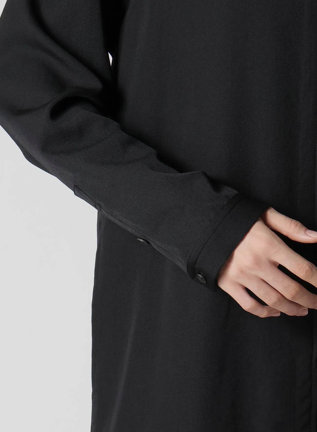 WOOL GABARDINE FRONT ZIP BLOUSE sold by Yohji Yamamoto product image thumbnail 4