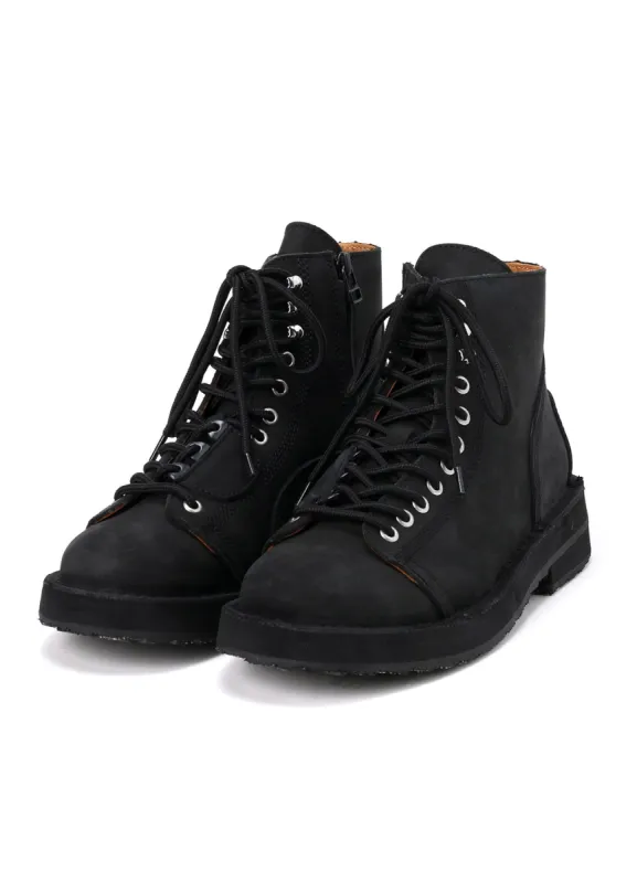 MAT SMOOTH LEATHER ZIP BIKER BOOTS sold by Yohji Yamamoto