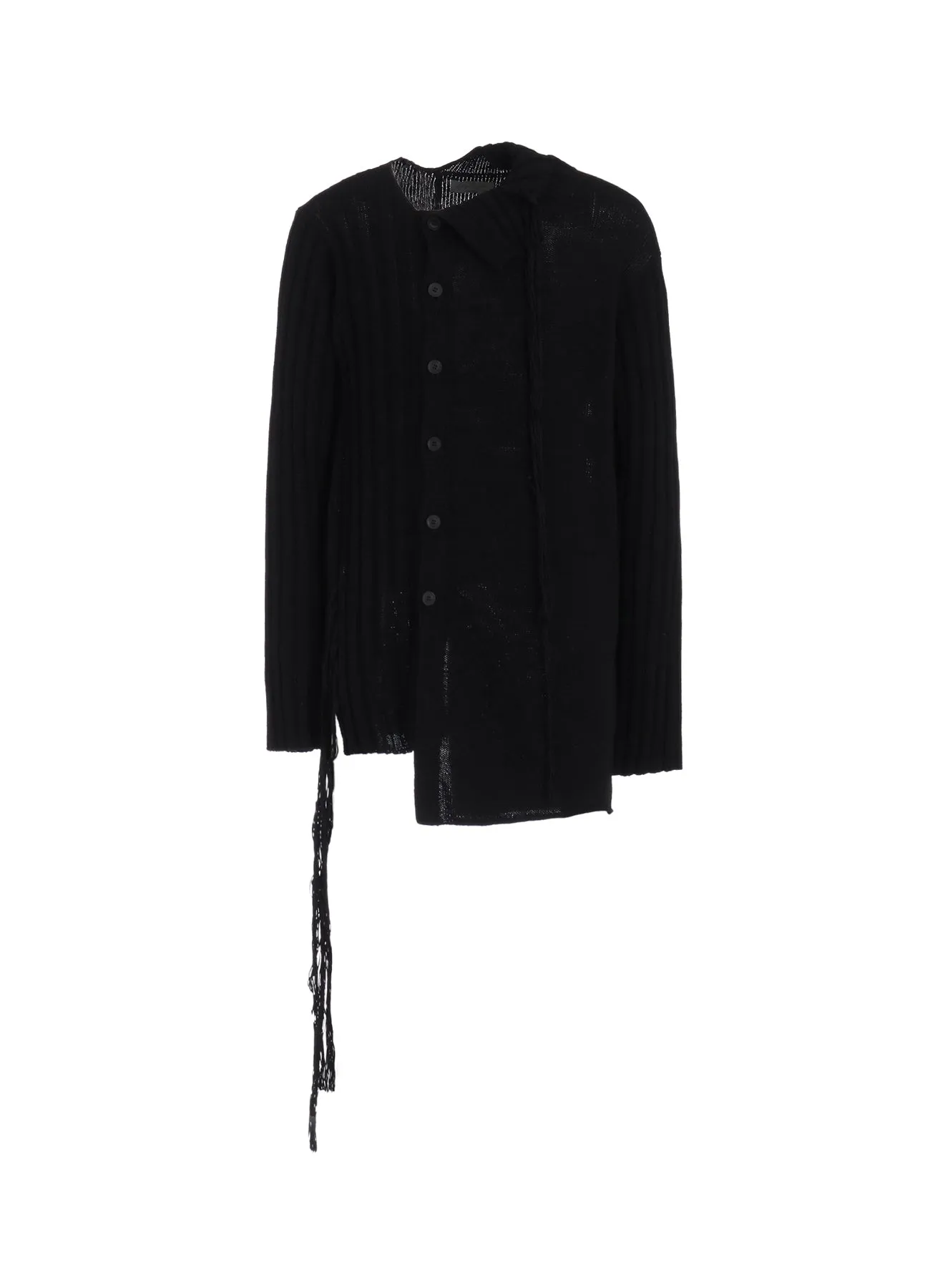 HANGING STRING ASYMMETRY NECK CARDIGAN sold by Yohji Yamamoto