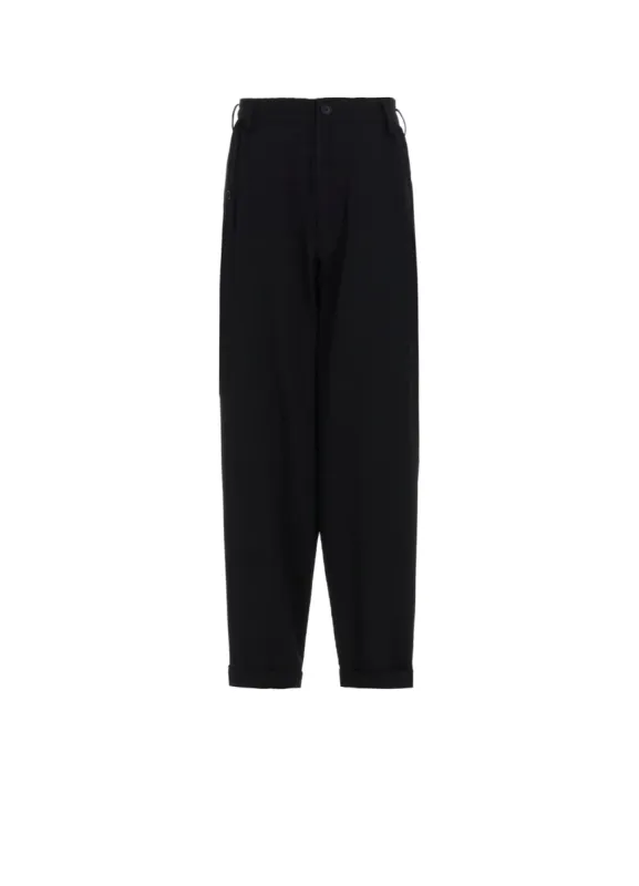 WOOL GABARDINE WAIST GATHERED PANTS sold by Yohji Yamamoto