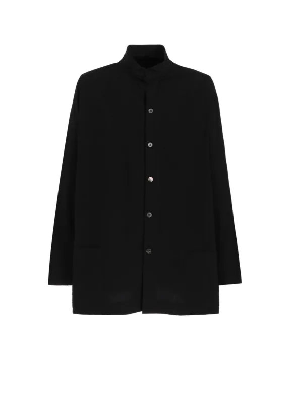 100/2 BROAD SHIRT WITH STAND COLLAR sold by Yohji Yamamoto