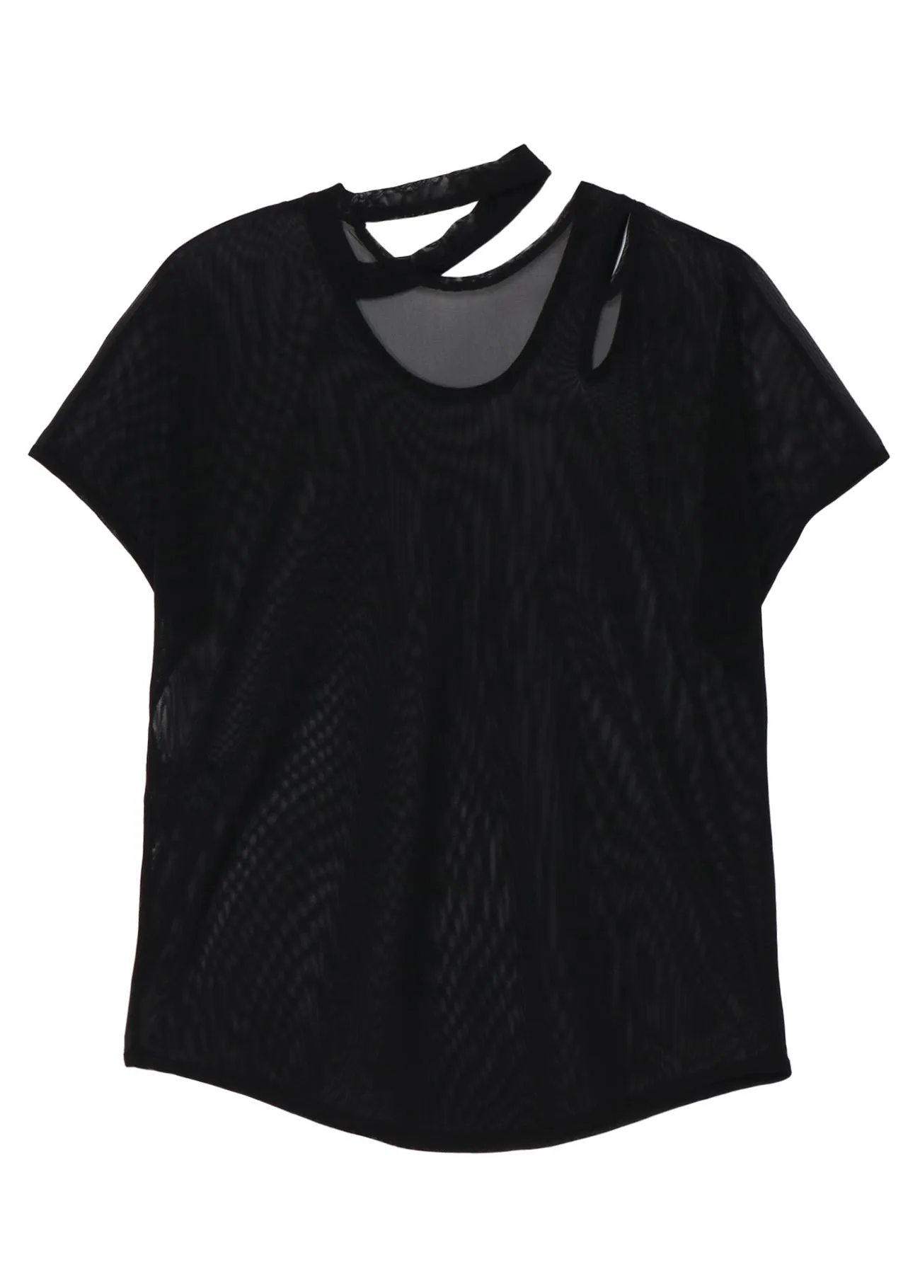 TULLE SLIT FRENCH SLEEVE T-SHIRT sold by Yohji Yamamoto product image thumbnail 3