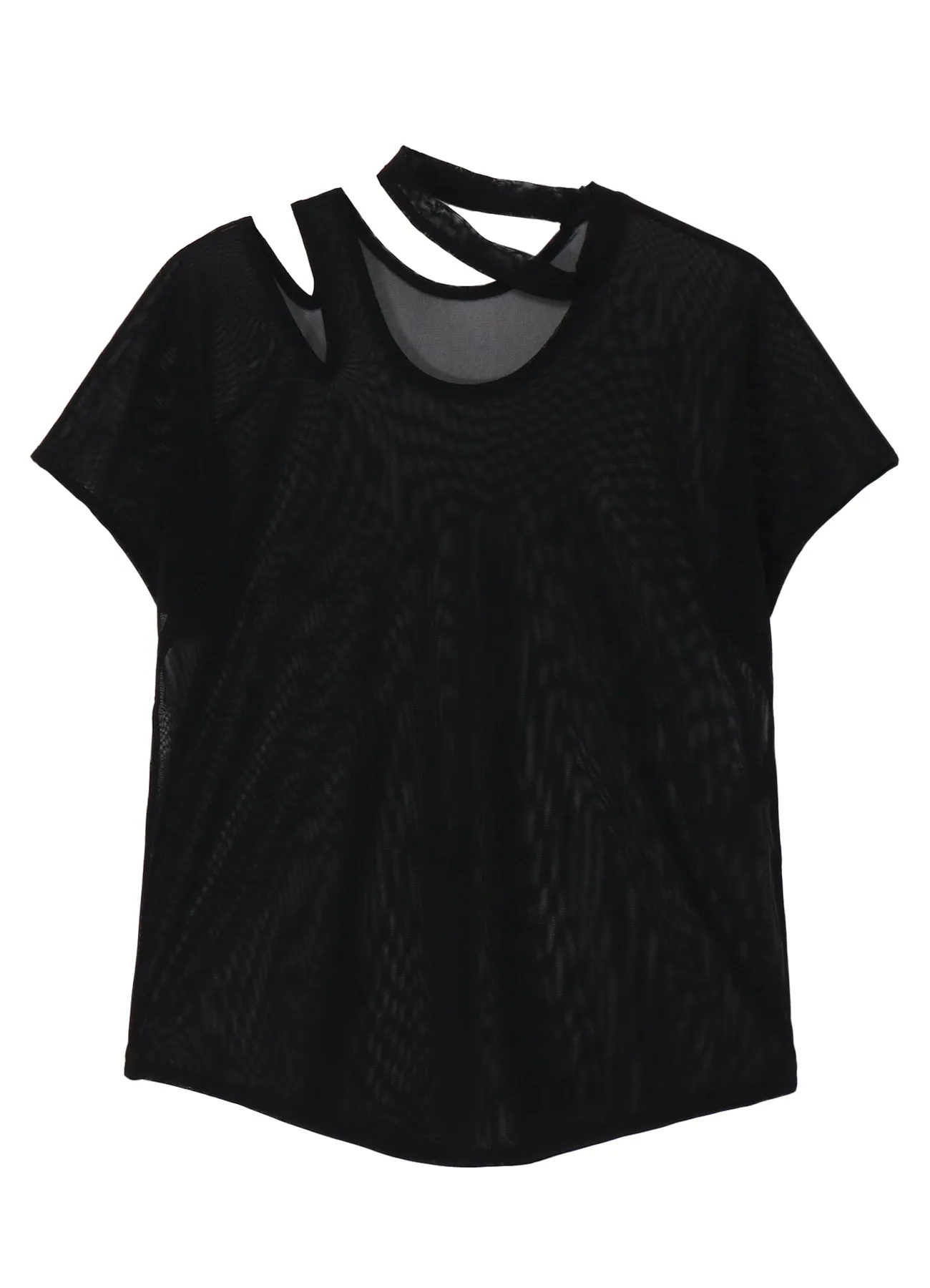 TULLE SLIT FRENCH SLEEVE T-SHIRT sold by Yohji Yamamoto product image thumbnail 2