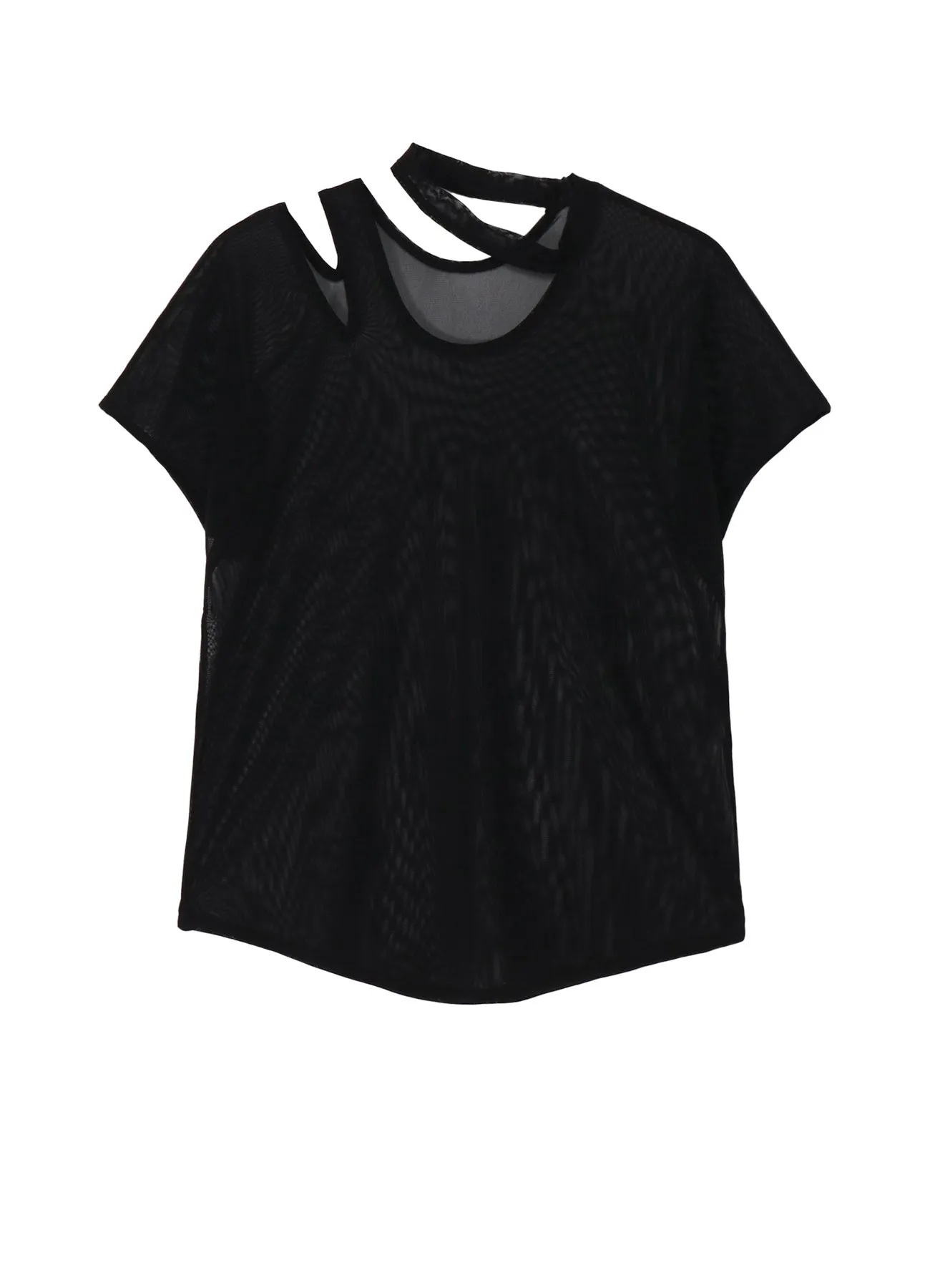 TULLE SLIT FRENCH SLEEVE T-SHIRT sold by Yohji Yamamoto