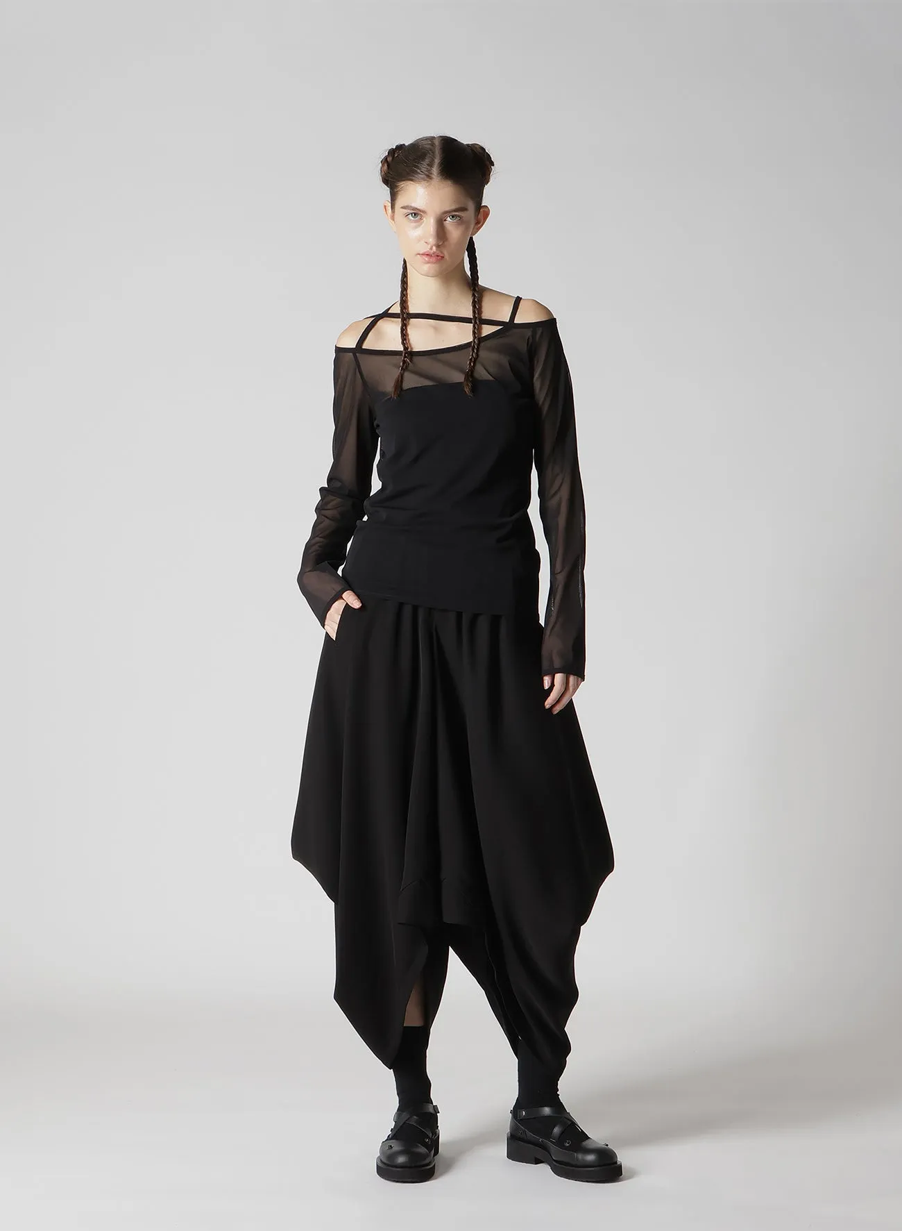 DOUBLE SATIN BOX PANTS sold by Yohji Yamamoto product image thumbnail 4