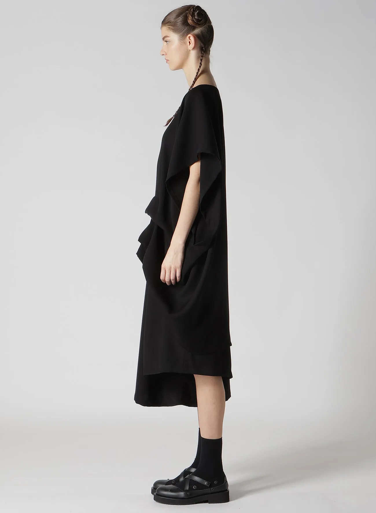 DOUBLE SATIN TUCK BLOUSE sold by Yohji Yamamoto product image thumbnail 5