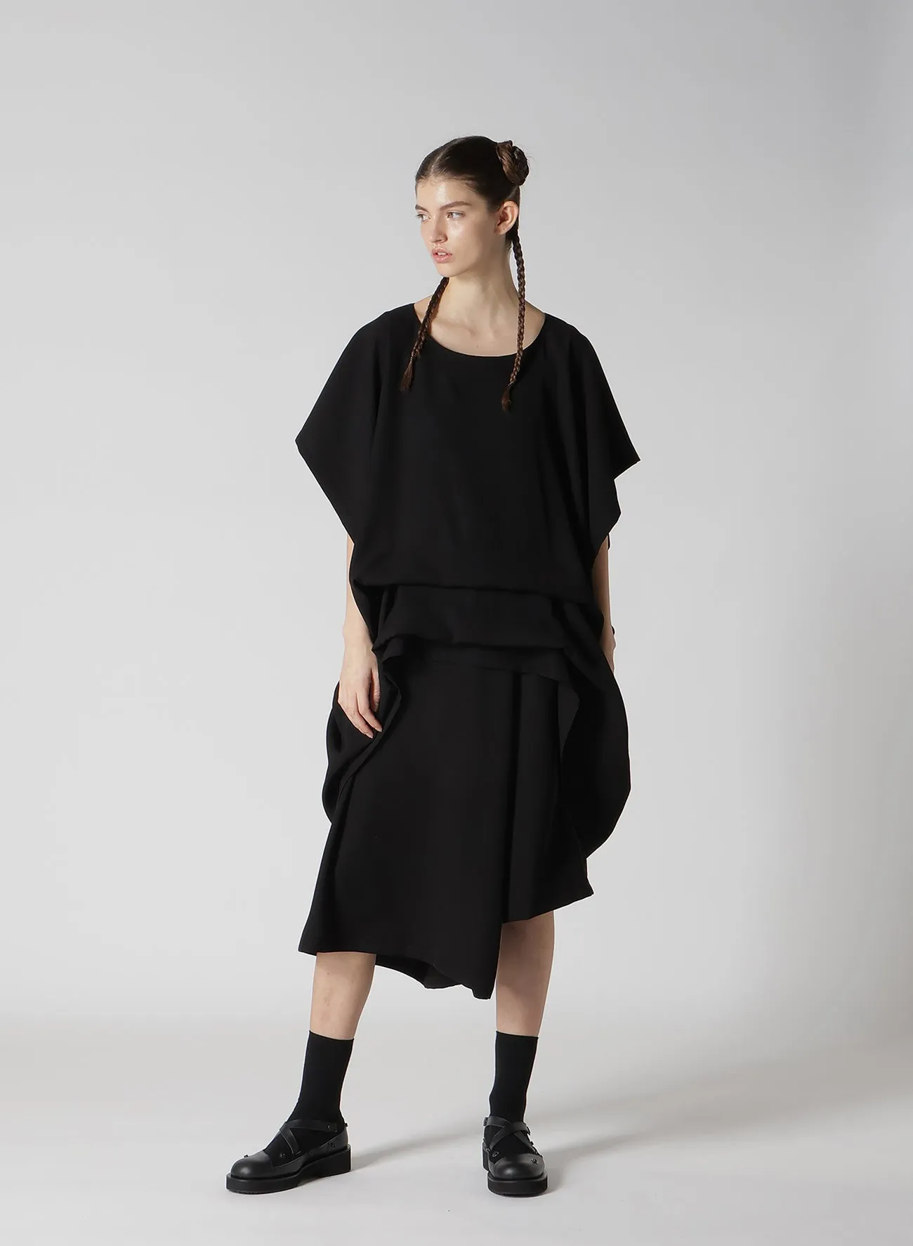 DOUBLE SATIN TUCK BLOUSE sold by Yohji Yamamoto product image thumbnail 4