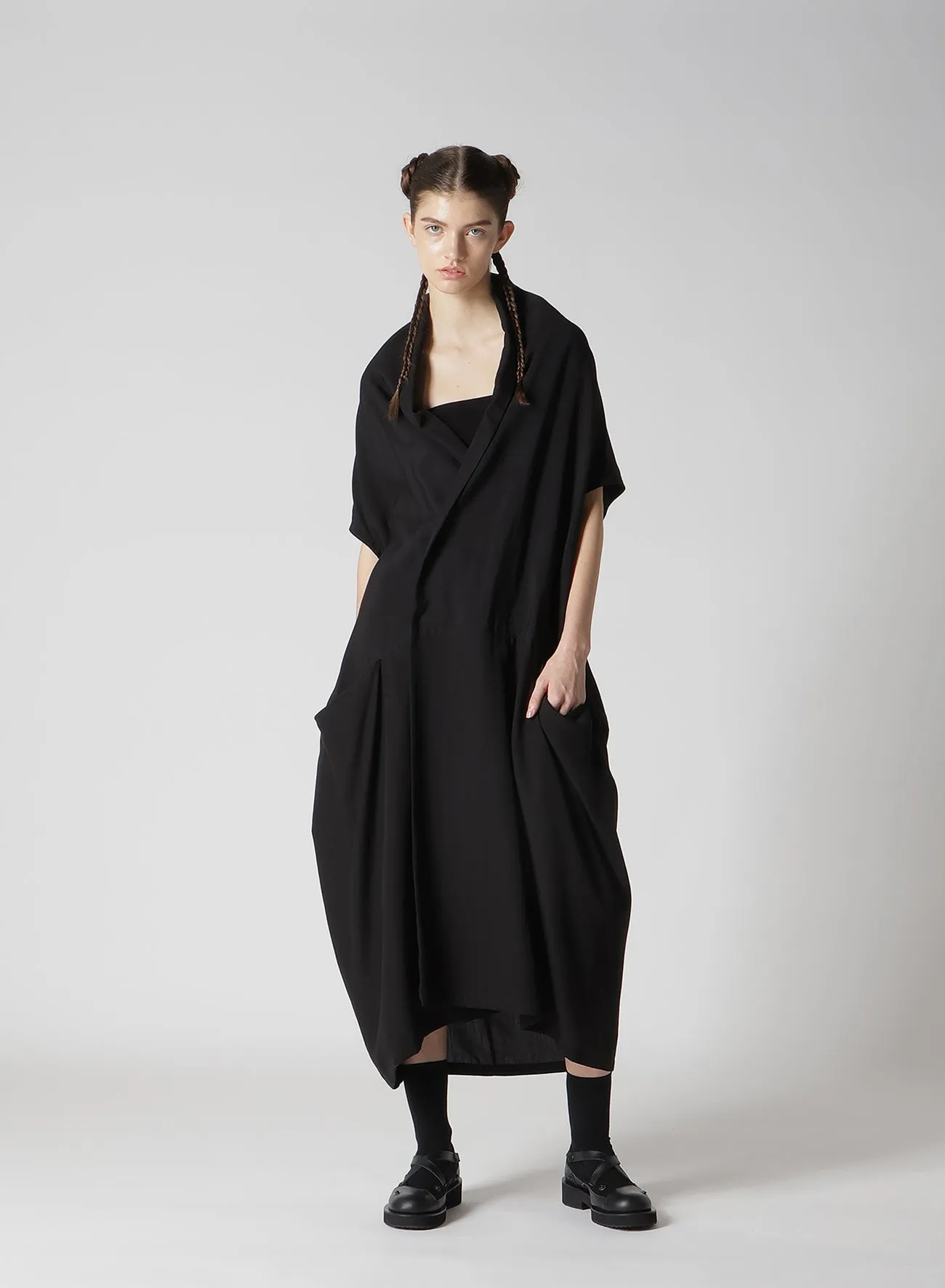 POPLIN KIMONO DRESS sold by Yohji Yamamoto product image thumbnail 4