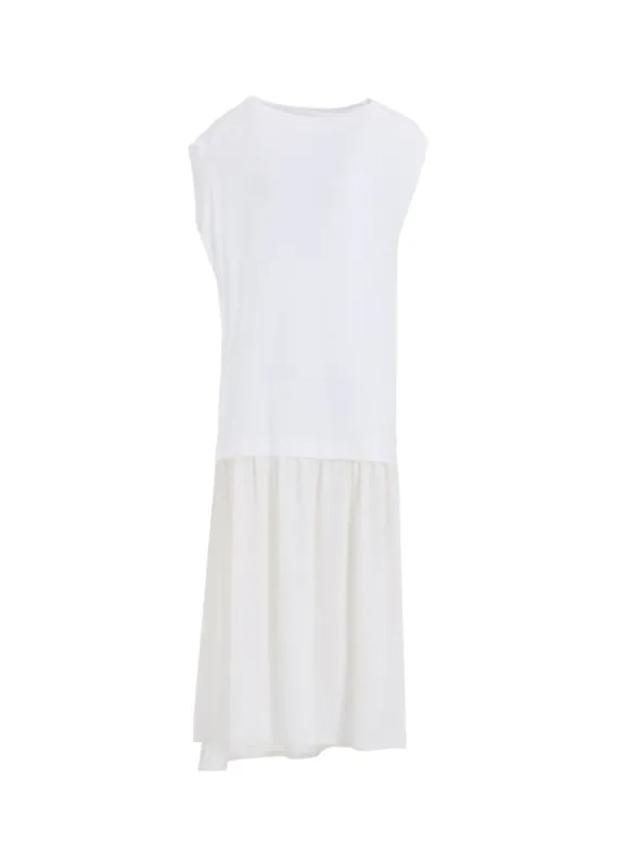 CREPE de CHINE CLOTH FRENCH SLEEVE DRESS sold by Yohji Yamamoto